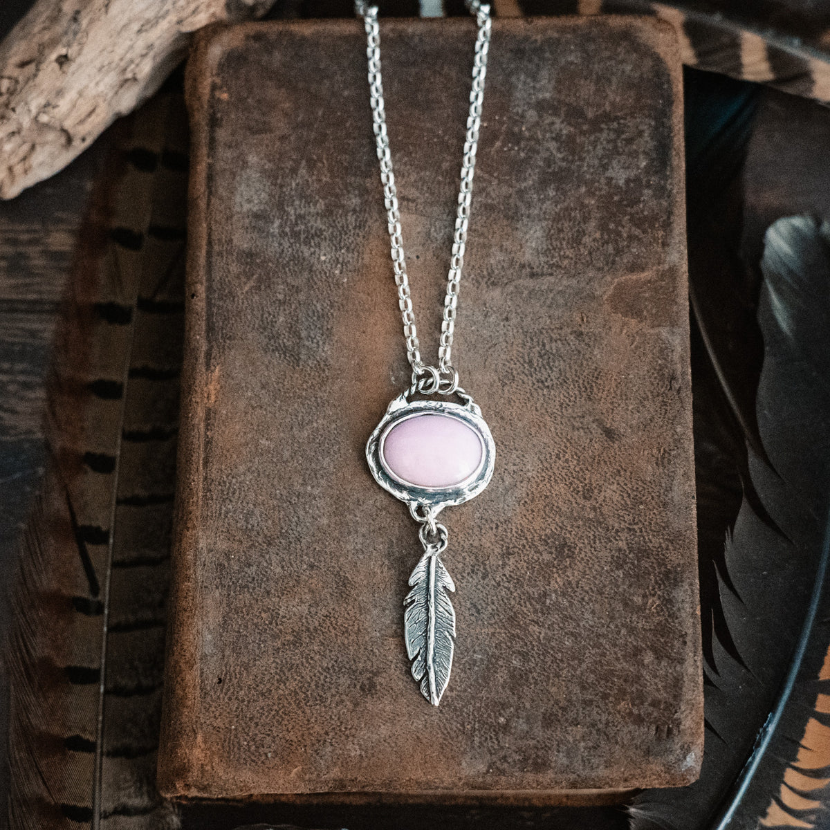 Flight of Dreams Pink Opal Necklace