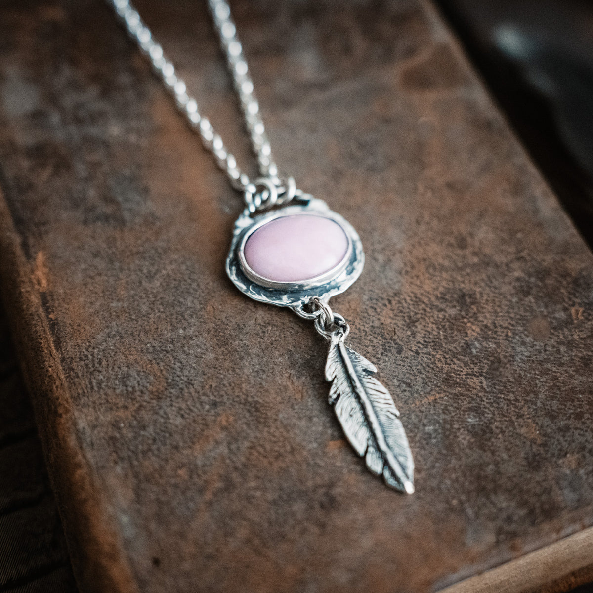 Flight of Dreams Pink Opal Necklace