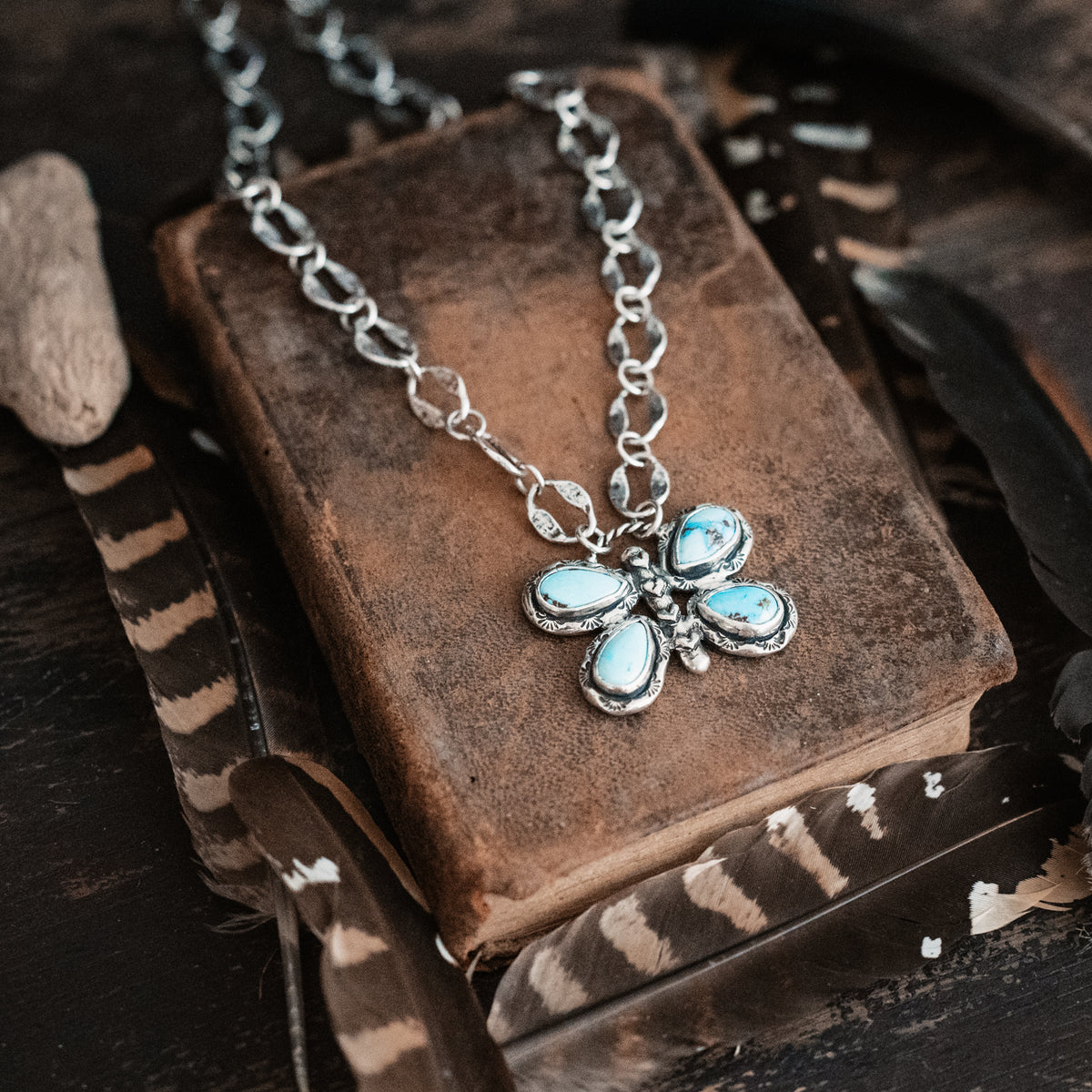 Fly High Butterfly Turquoise Necklace