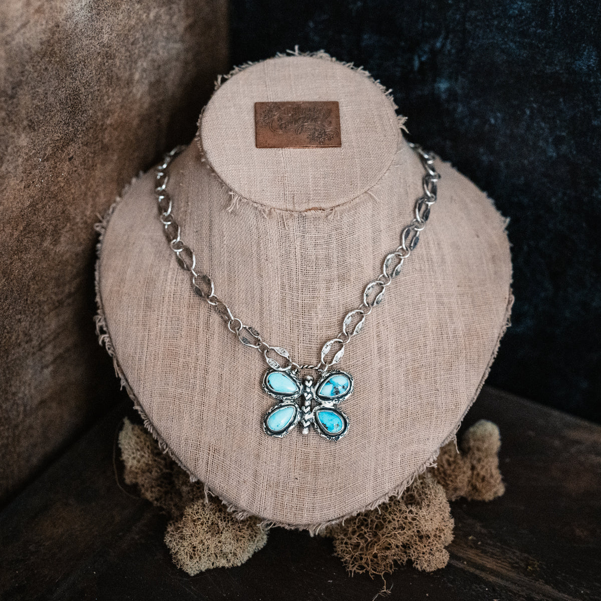 Fly High Butterfly Turquoise Necklace
