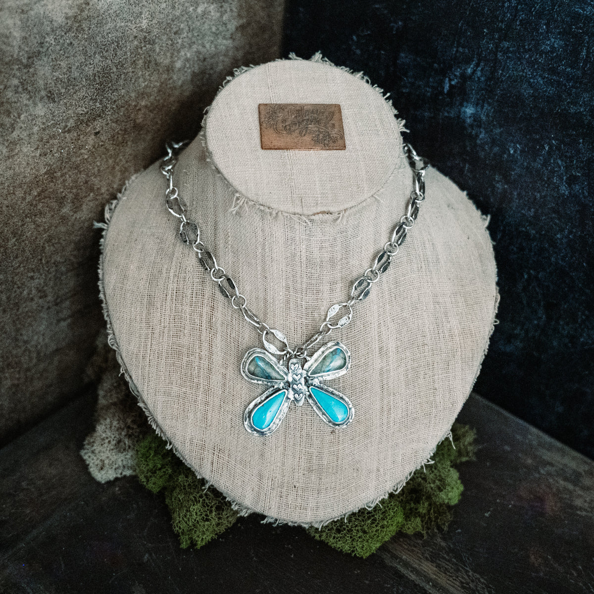 Fly High Butterfly Turquoise Necklace