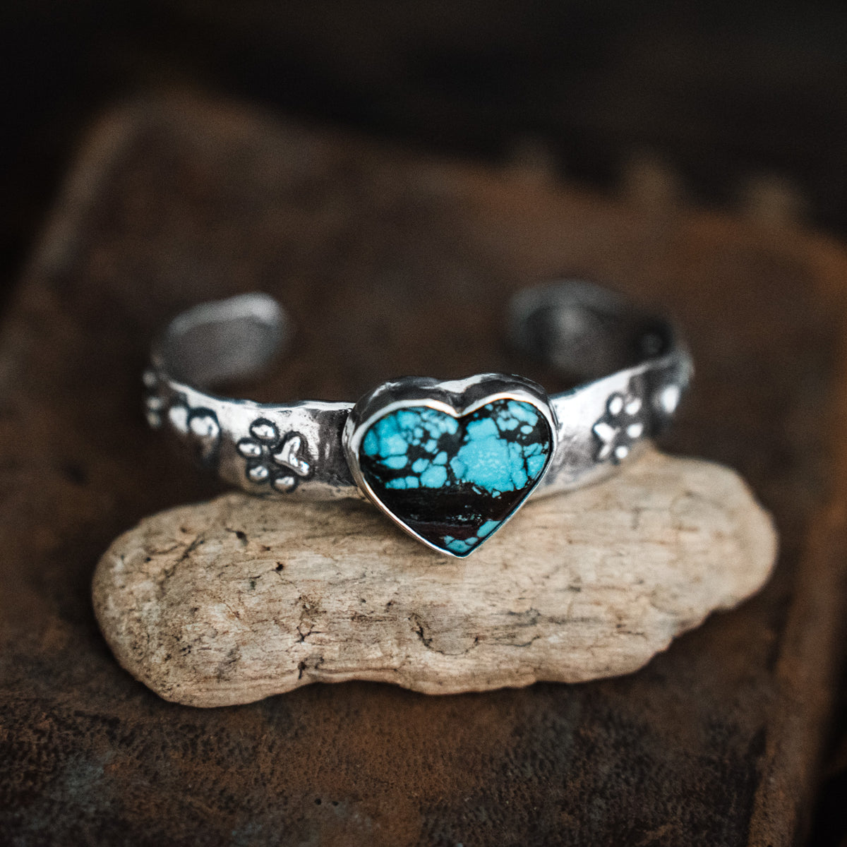 My Dog is Forever in my Heart Turquoise Cuff