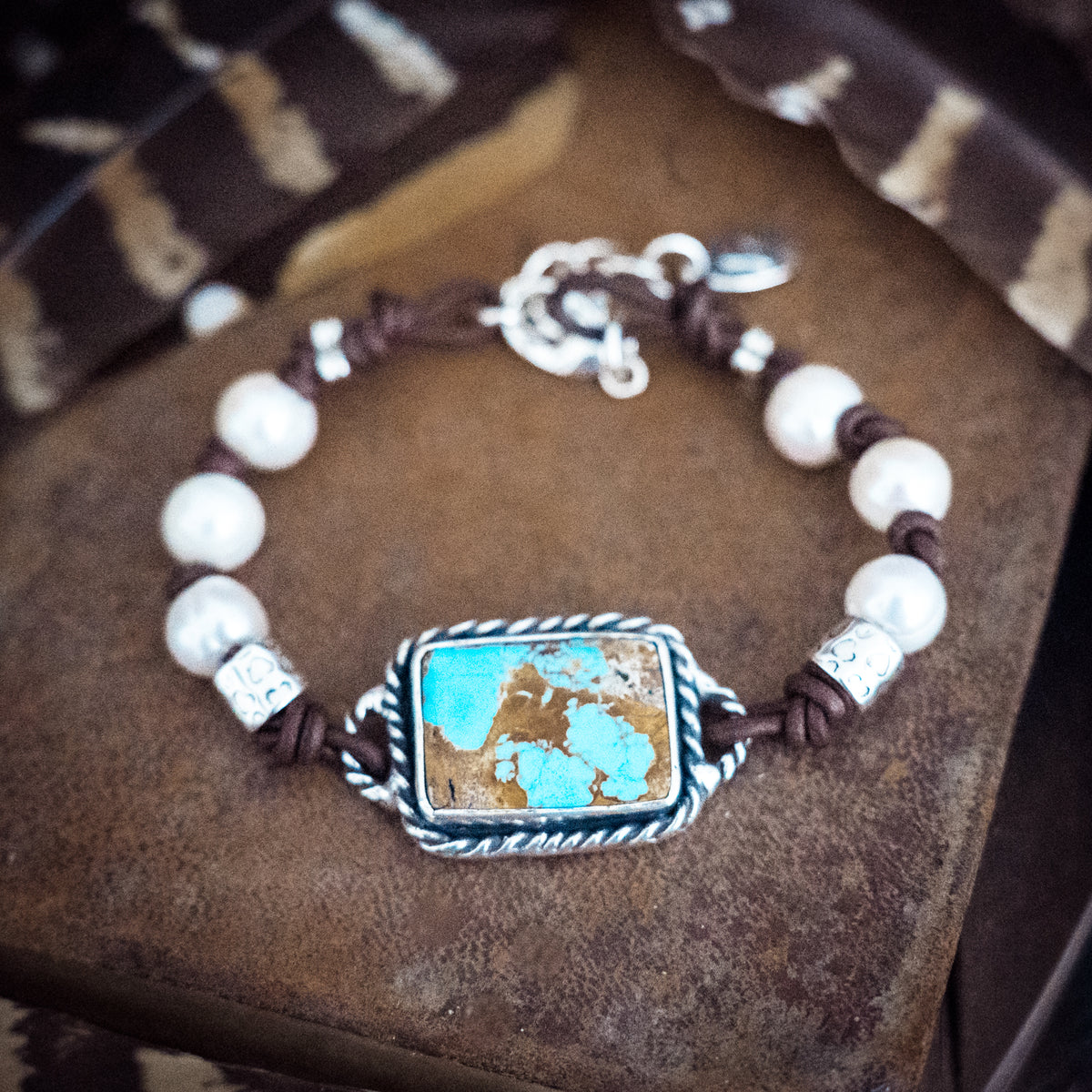 Fortitude Turquoise and Peal Bracelet