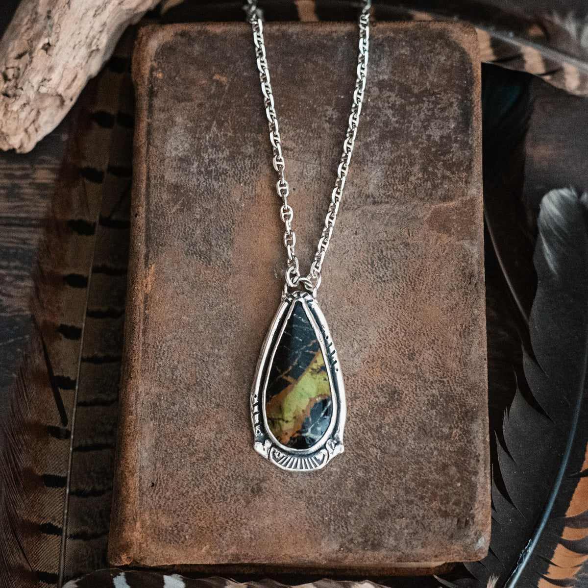 Fortune Favors the Bold Black Jack Turquoise Necklace