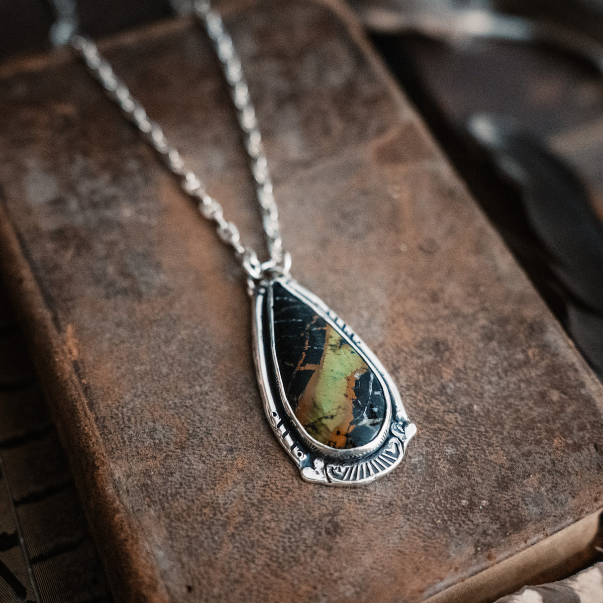 Fortune Favors the Bold Black Jack Turquoise Necklace