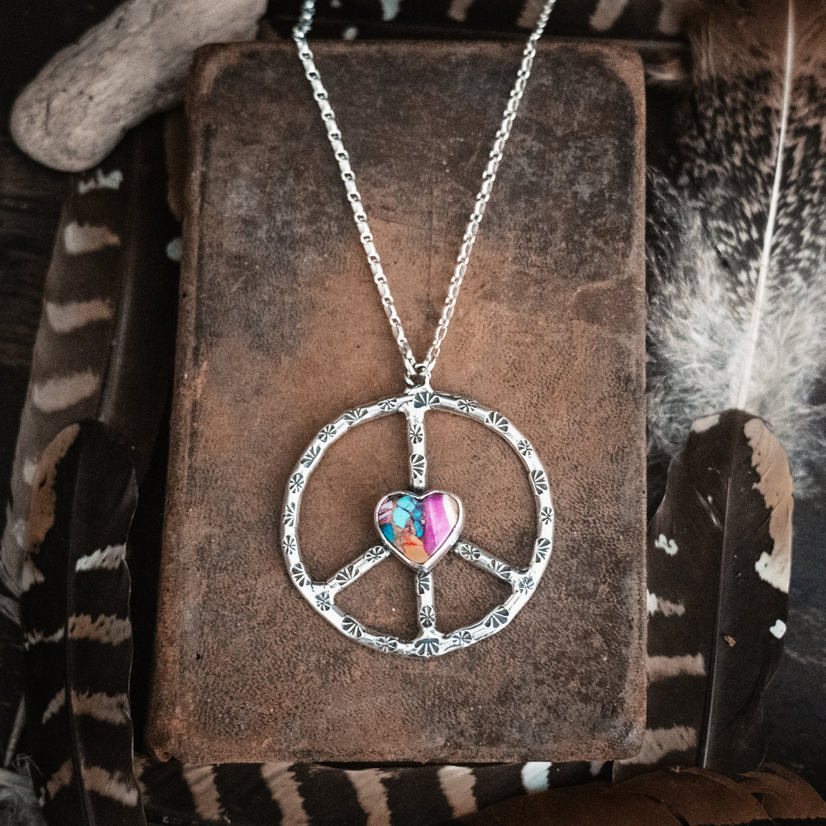 Giant Peace Sign Necklace