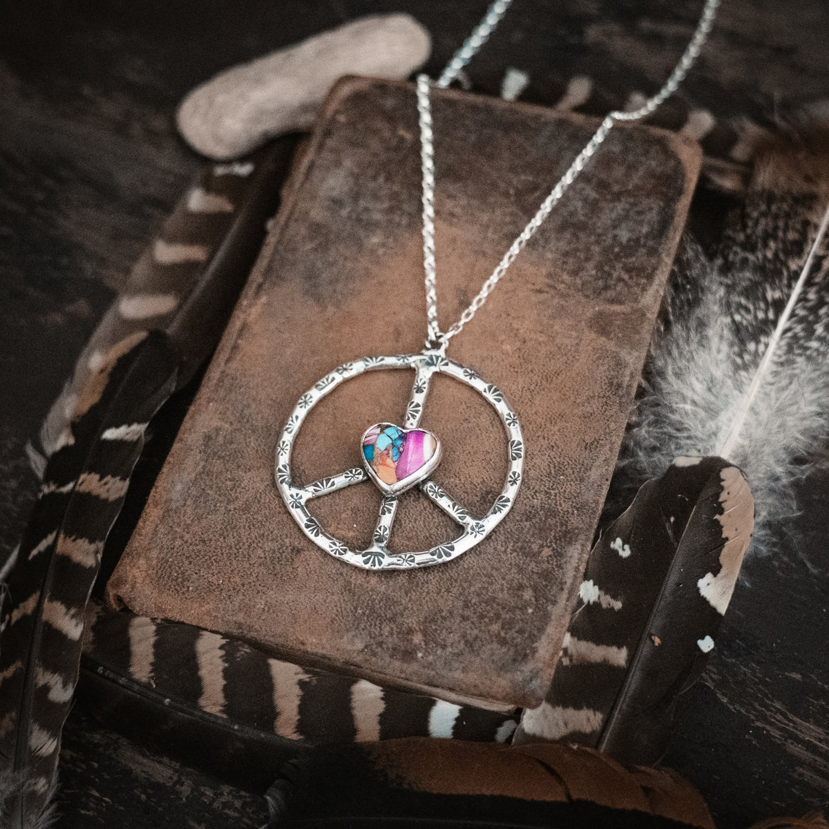 Giant Peace Sign Necklace