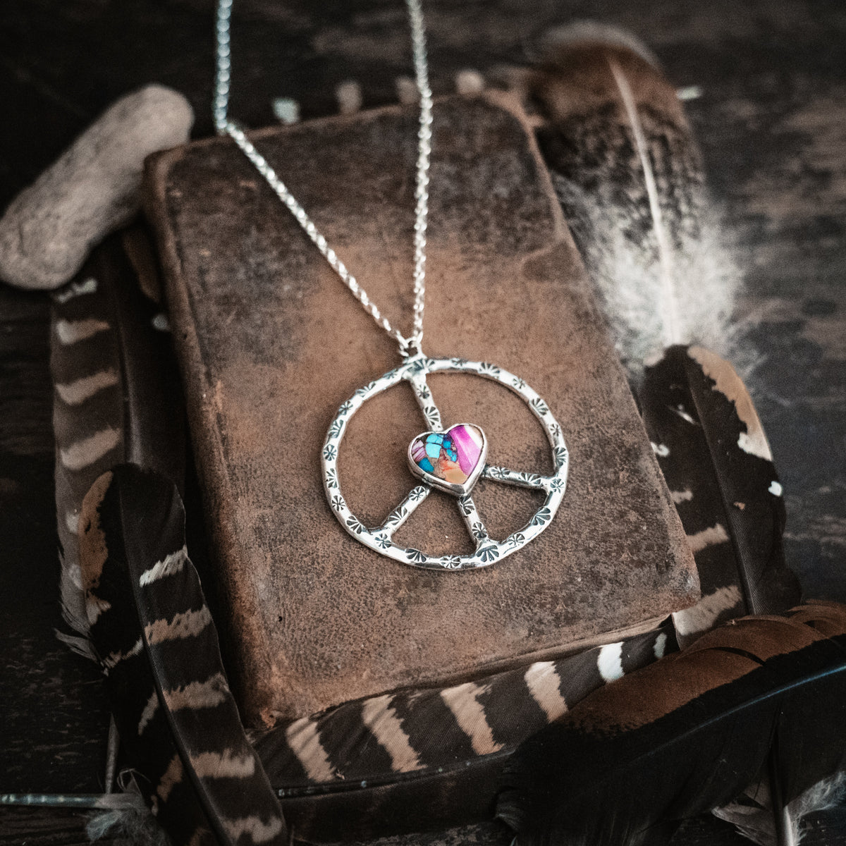 Giant Peace Sign Necklace