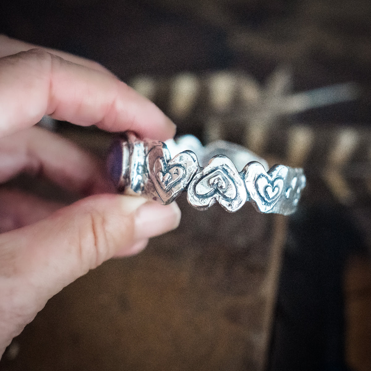 Grateful Heart Cuff Chalcedony
