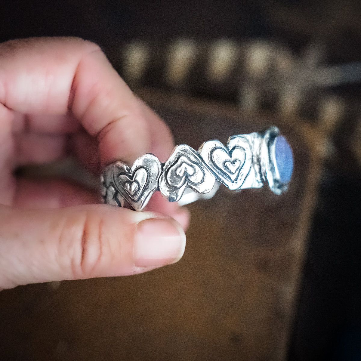 Grateful Heart Cuff Chalcedony