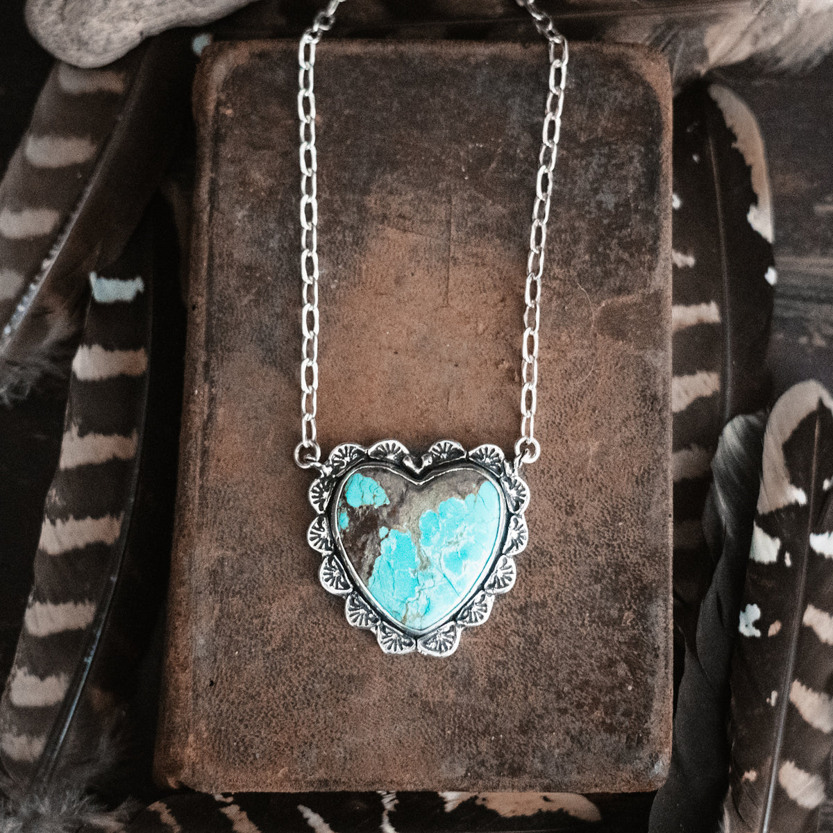 Gypsy Heart Number 8 Turquoise Necklace
