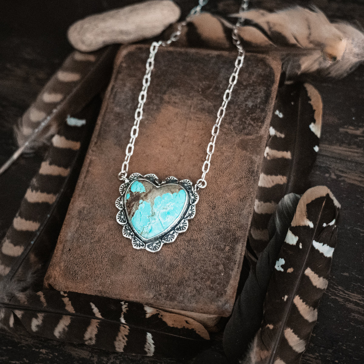 Gypsy Heart Number 8 Turquoise Necklace