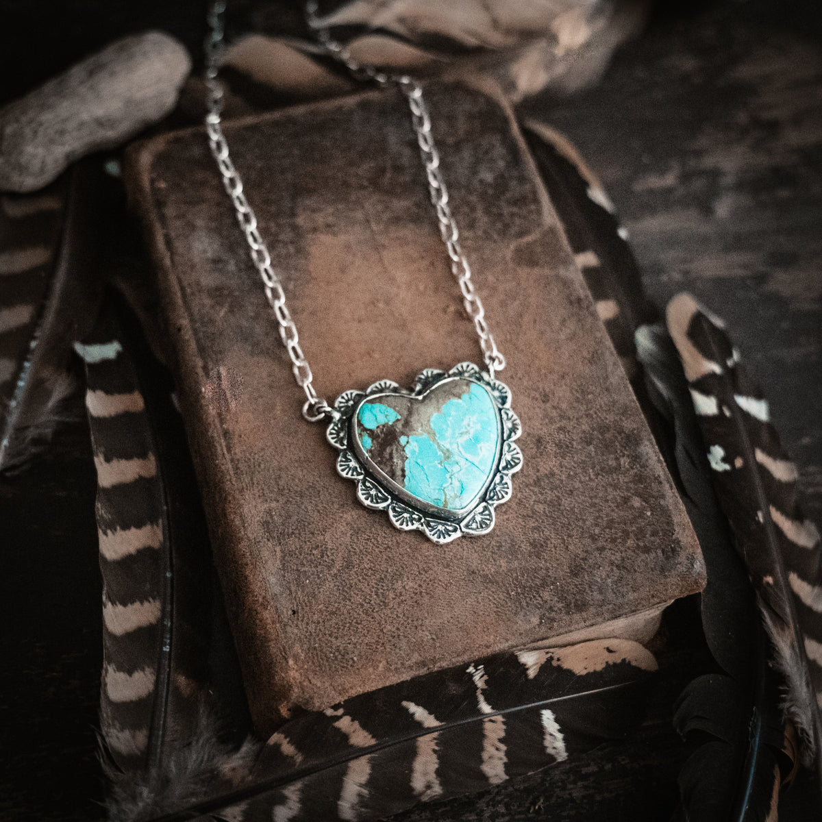 Gypsy Heart Number 8 Turquoise Necklace