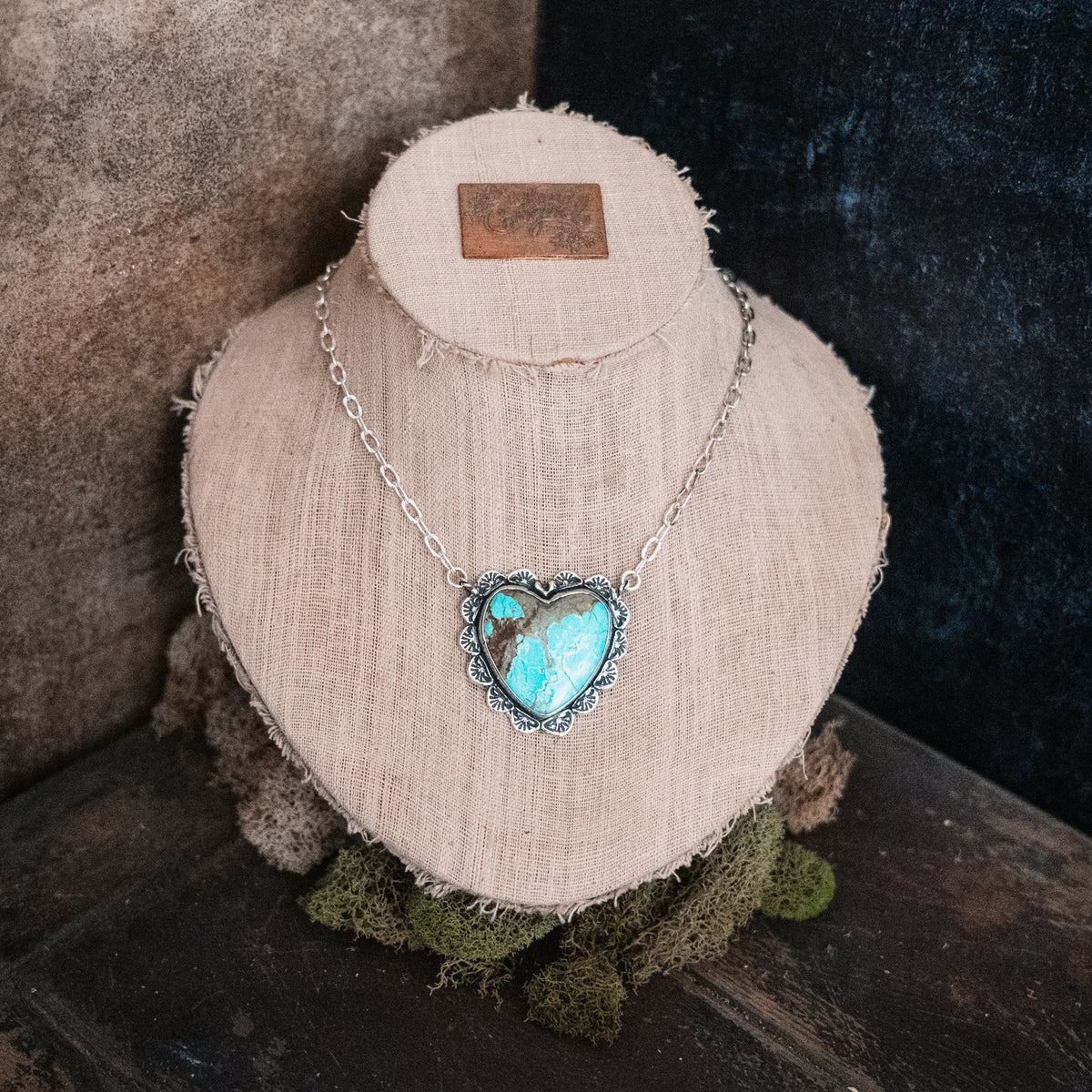 Gypsy Heart Number 8 Turquoise Necklace