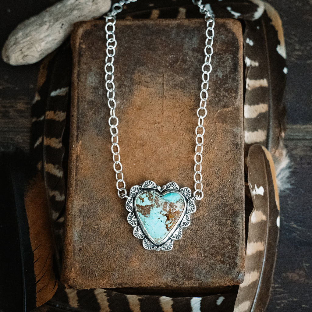 Gypsy Heart Number 8 Turquoise Necklace - Island Cowgirl