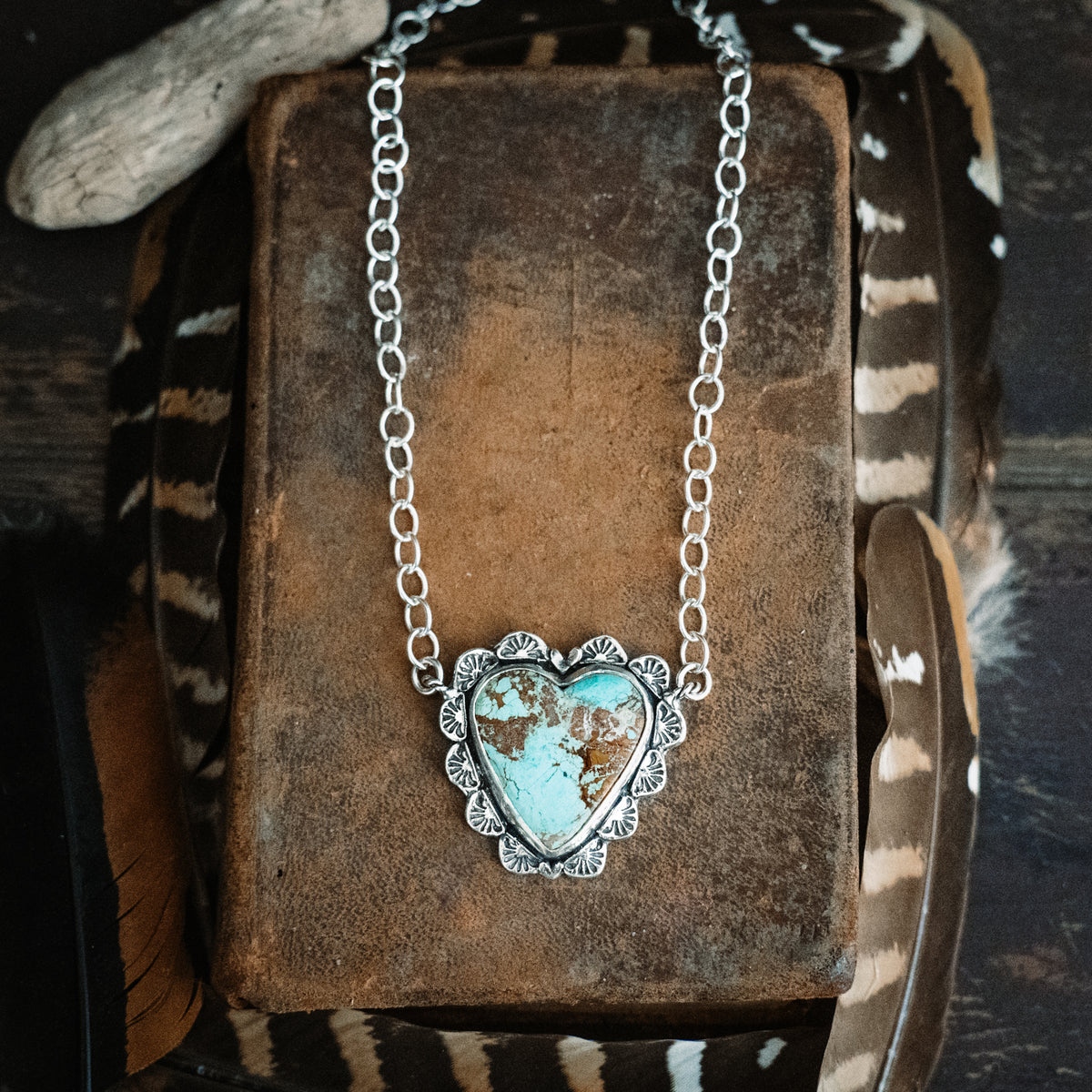 Gypsy Heart Number 8 Turquoise Necklace