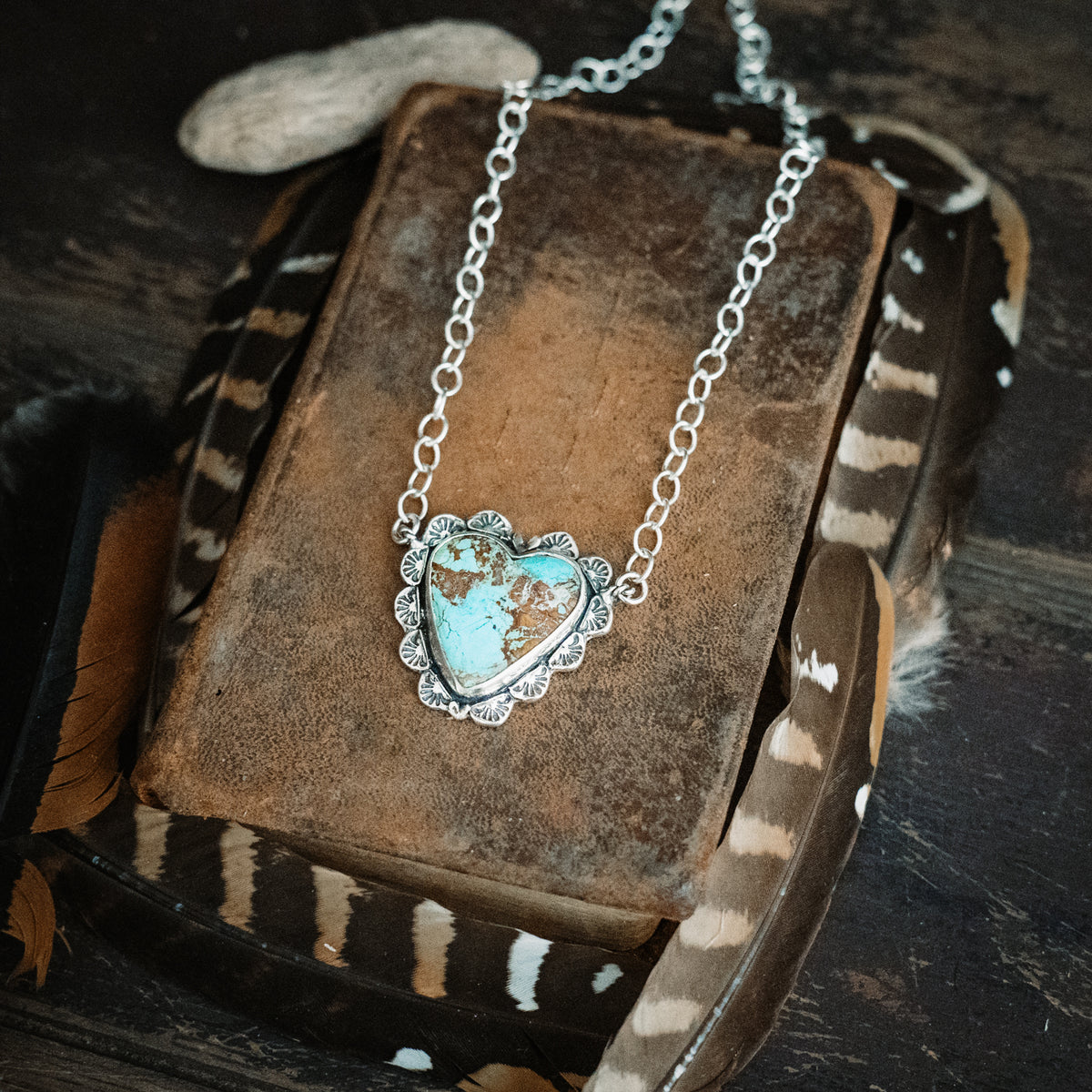 Gypsy Heart Number 8 Turquoise Necklace