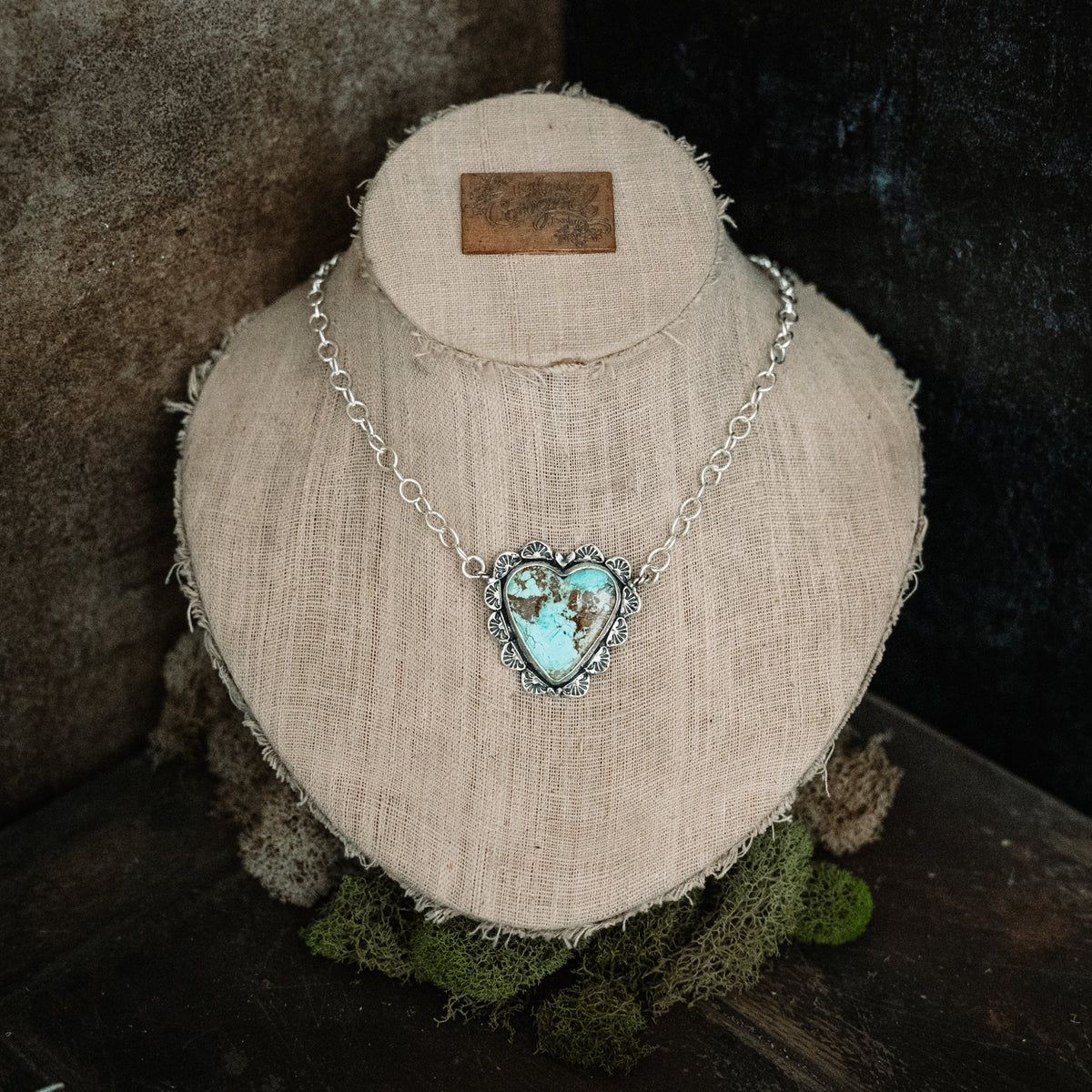 Gypsy Heart Number 8 Turquoise Necklace