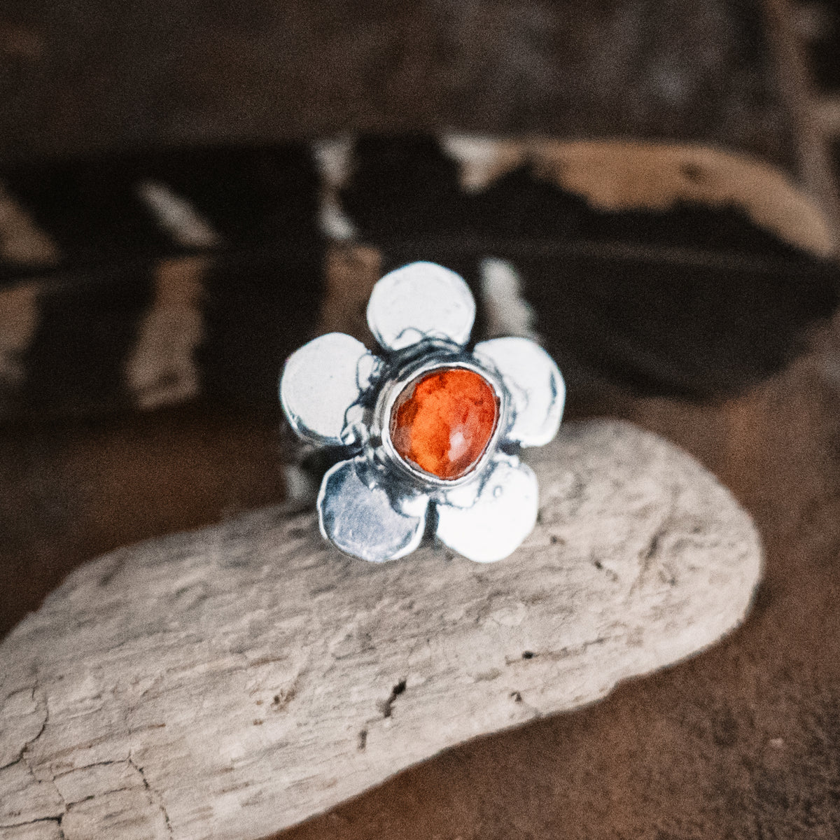 Happy Sunshine Fire Opal Ring- Adjusted to your size