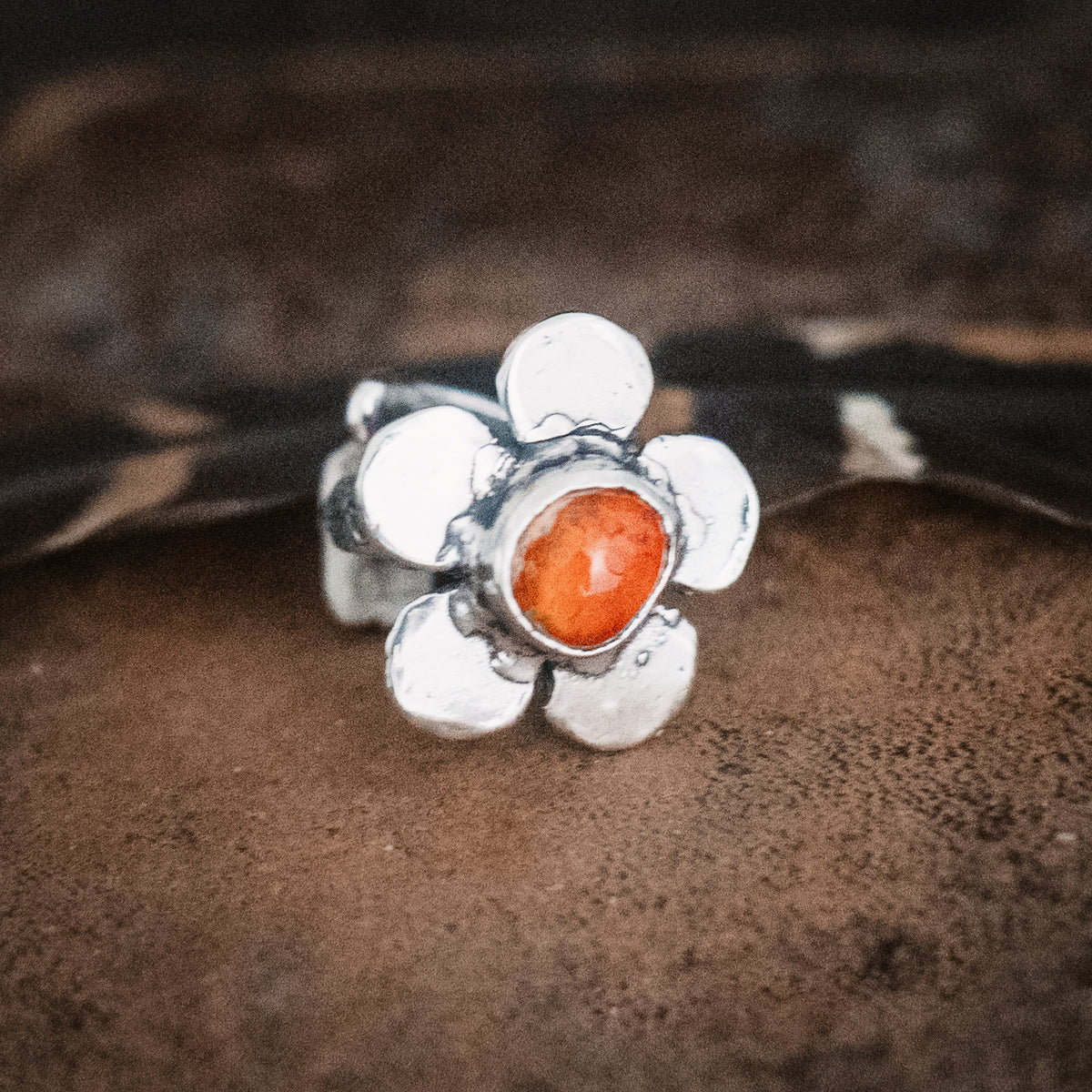 Happy Sunshine Fire Opal Ring- Adjusted to your size