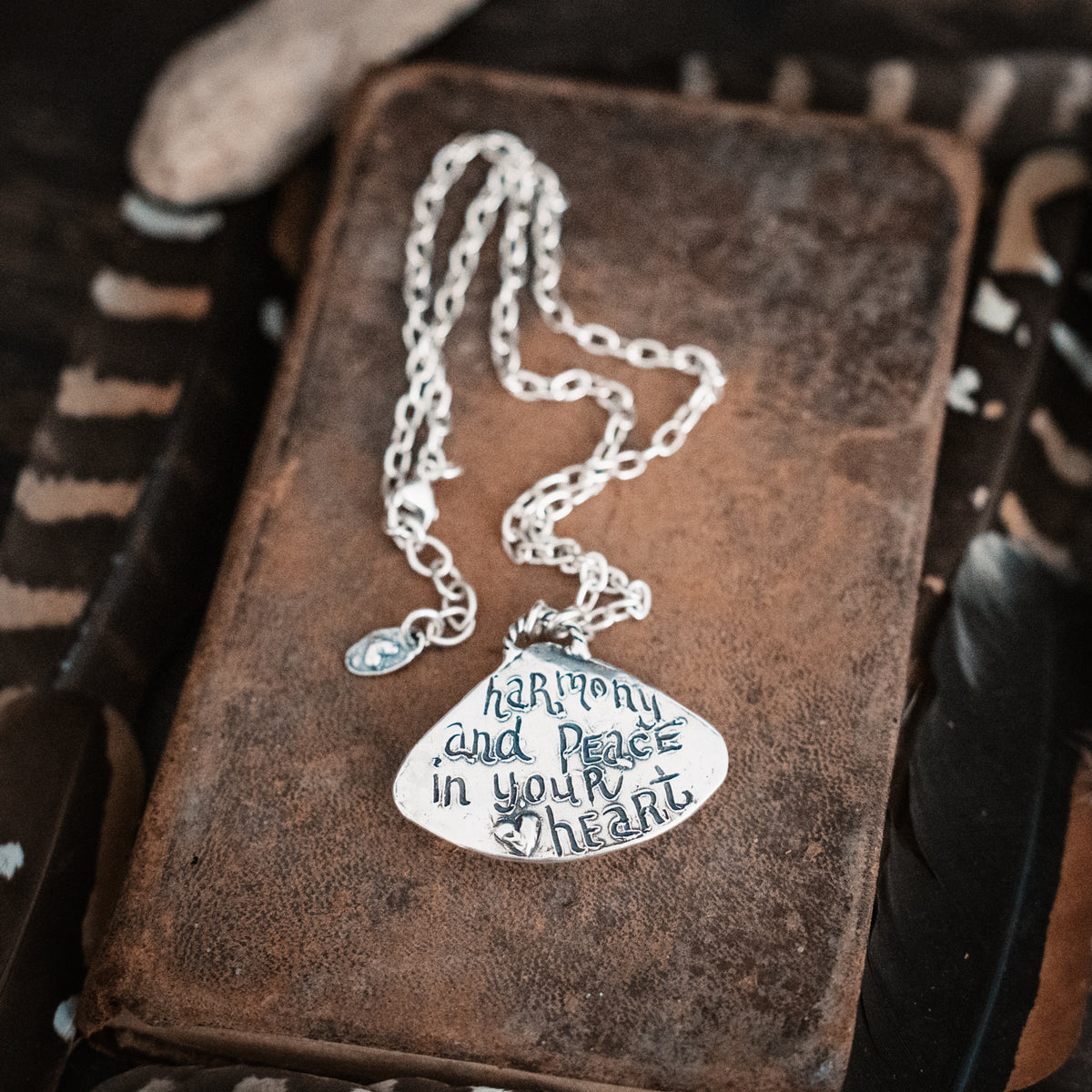 Harmony and Peace Black Jack Turquoise Necklace