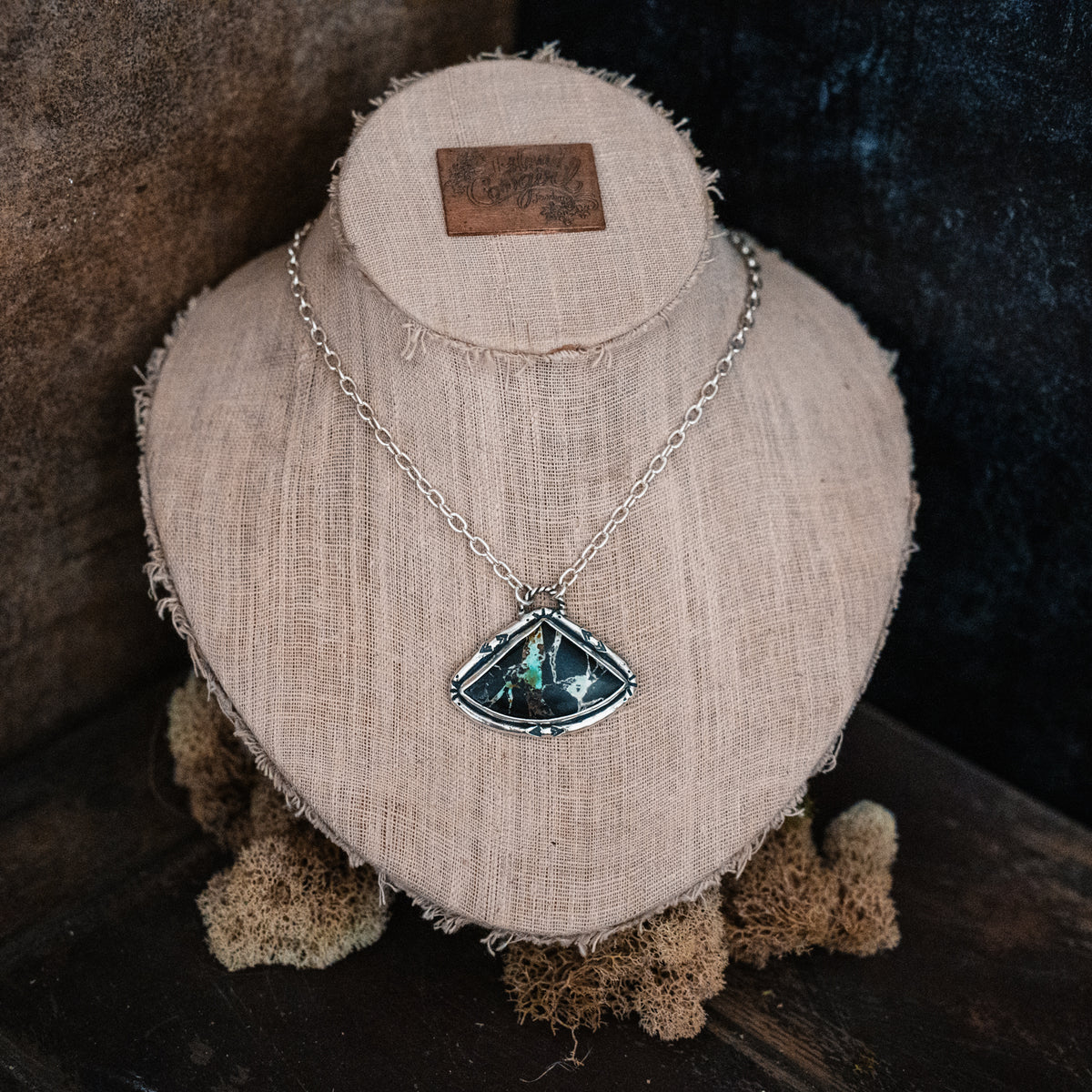 Harmony and Peace Black Jack Turquoise Necklace