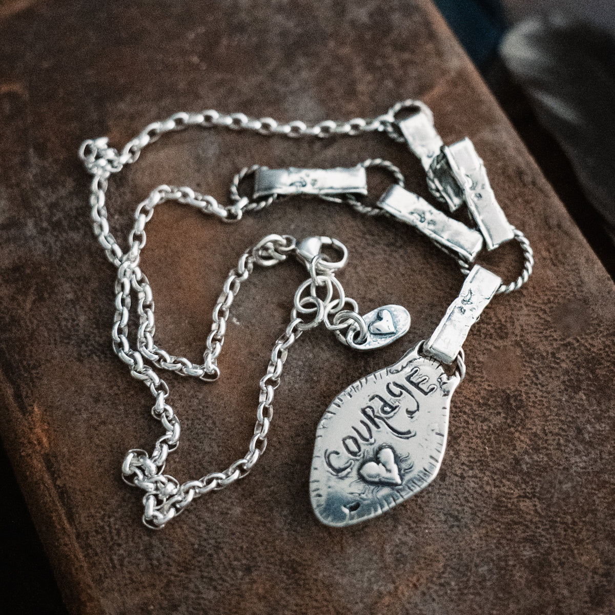 Have Courage Black Buffalo Turquoise Necklace