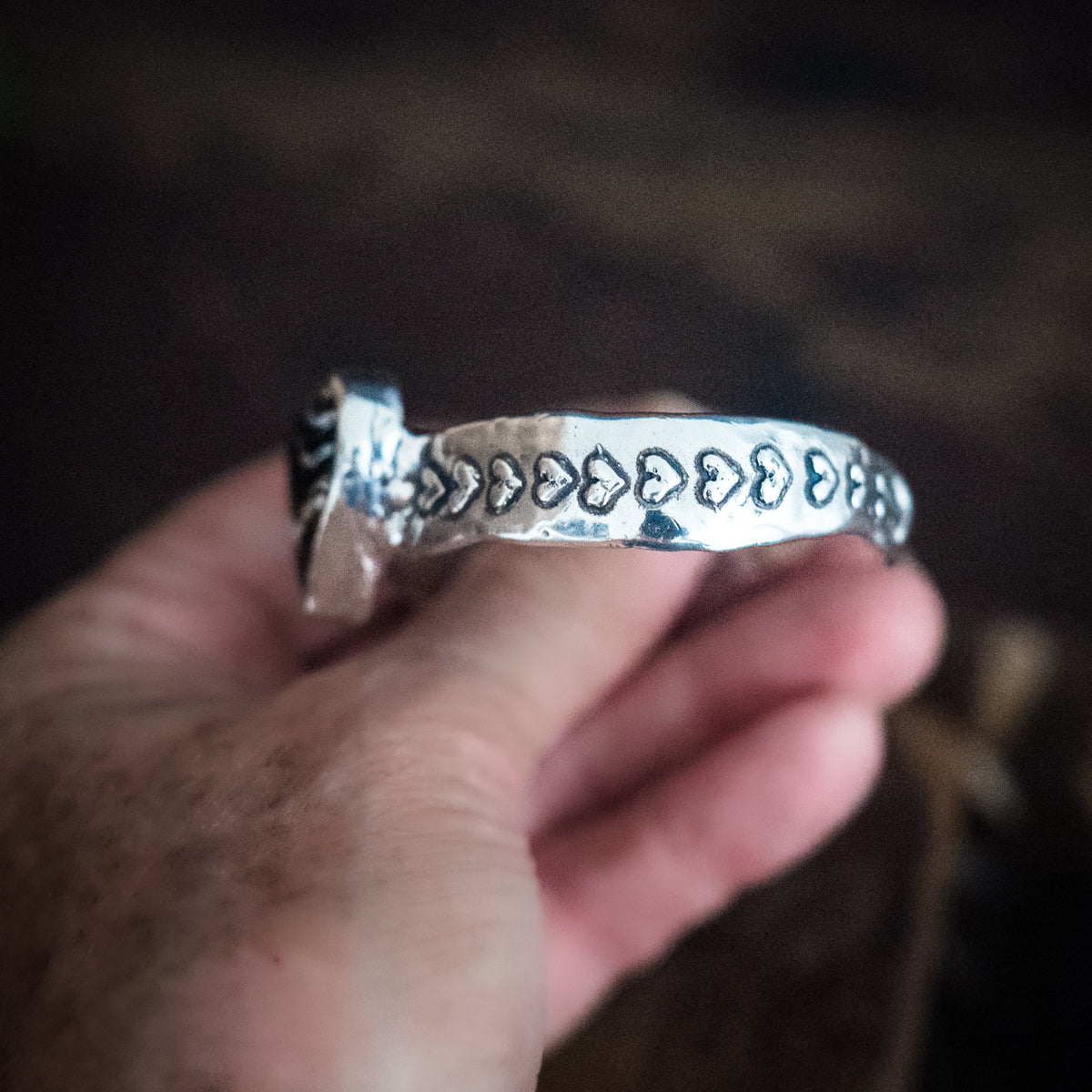 Circle of Hearts White Buffalo Cuff