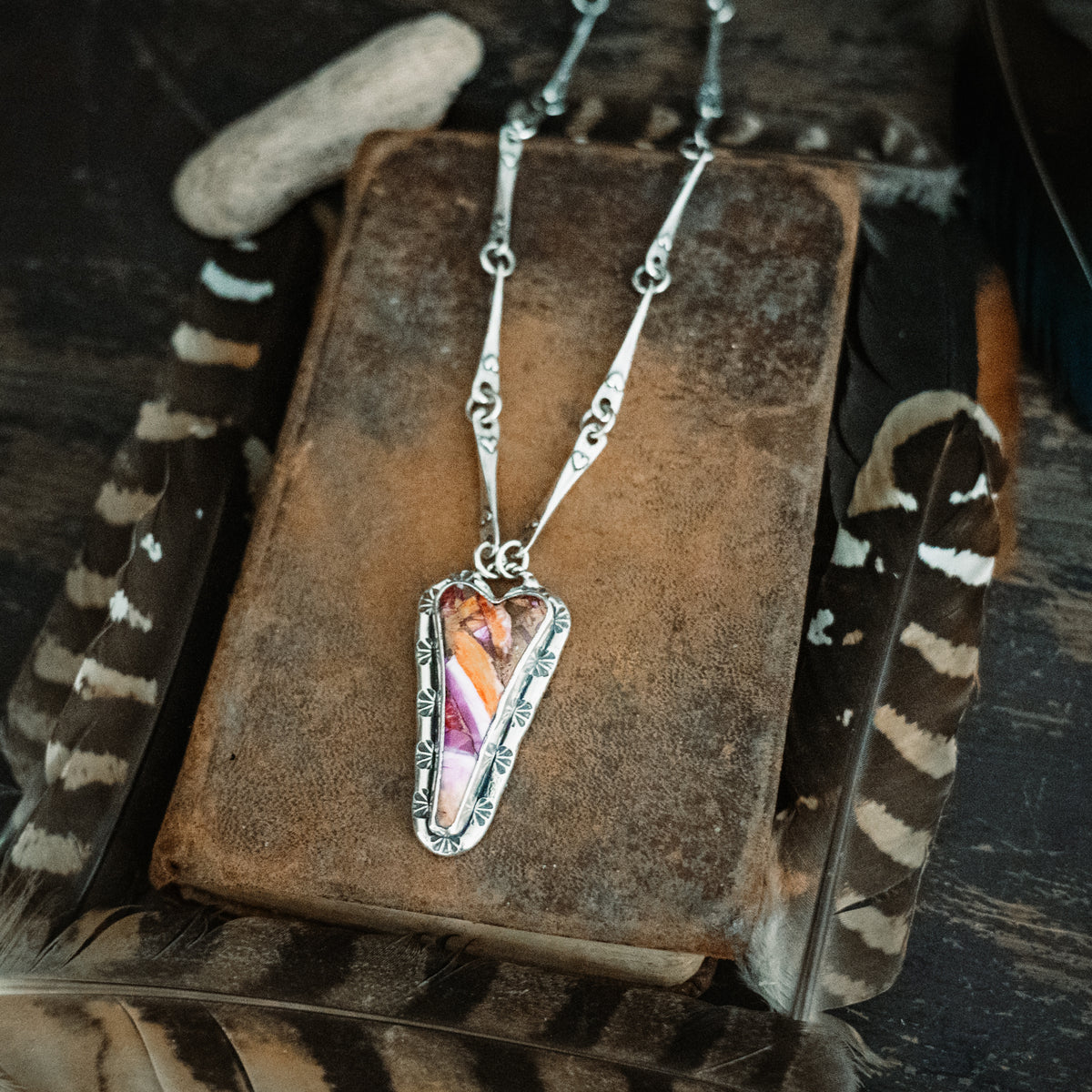 Heart Strong Pink Confetti Necklace