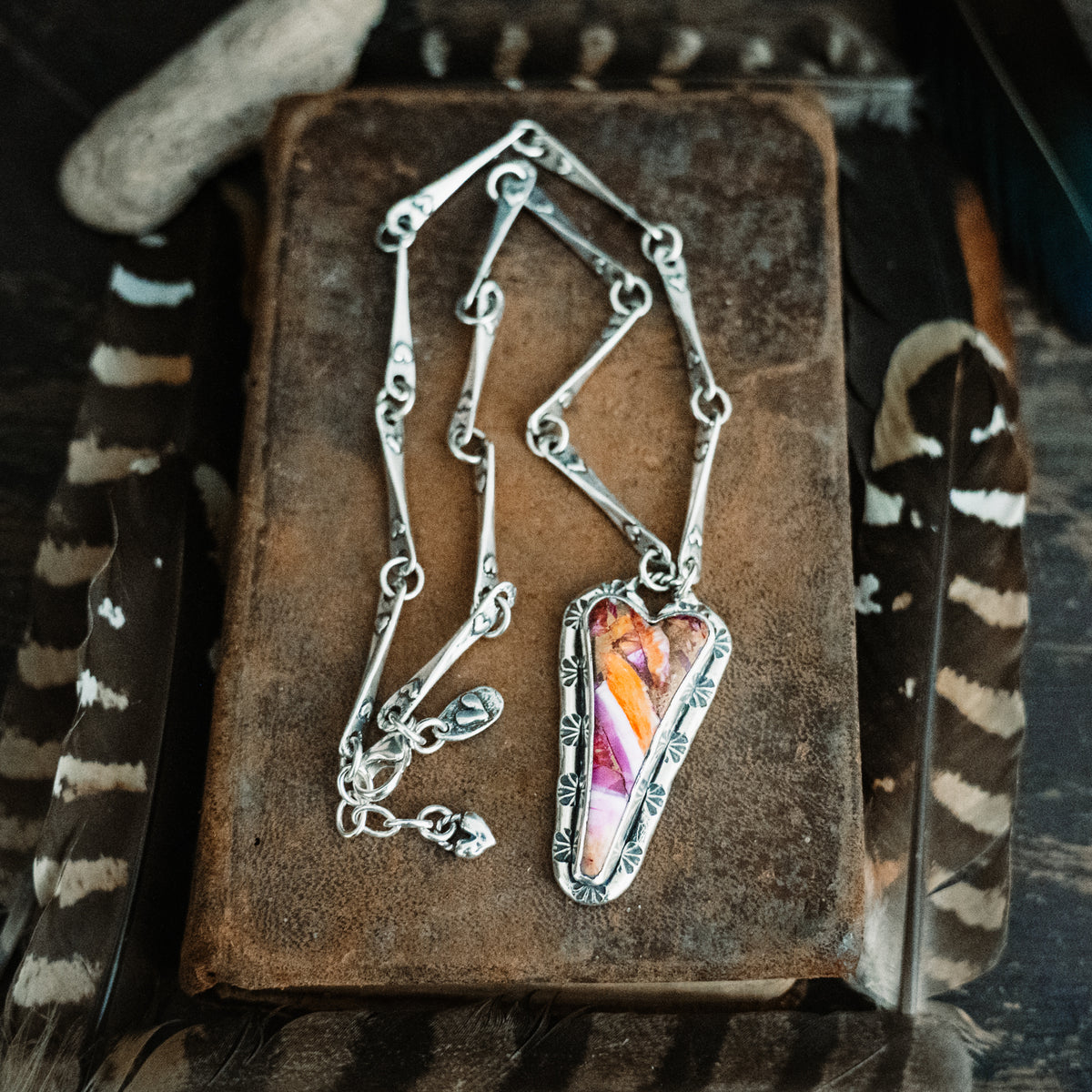 Heart Strong Pink Confetti Necklace