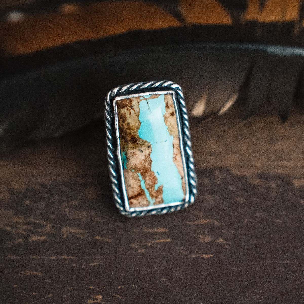 Heartland Ribbon Turquoise Ring - Size 7.5