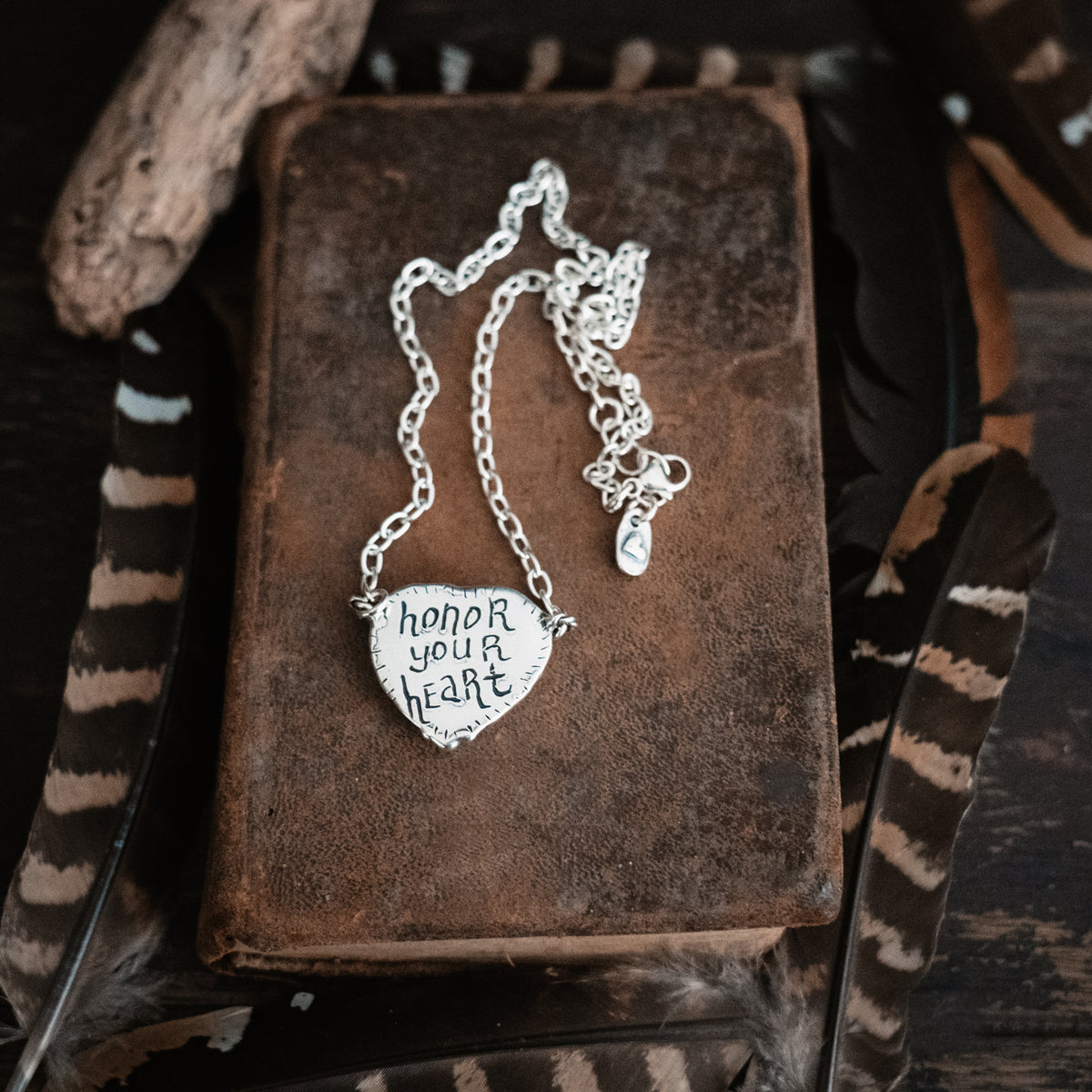 Honor Your Heart Purple Confetti Necklace
