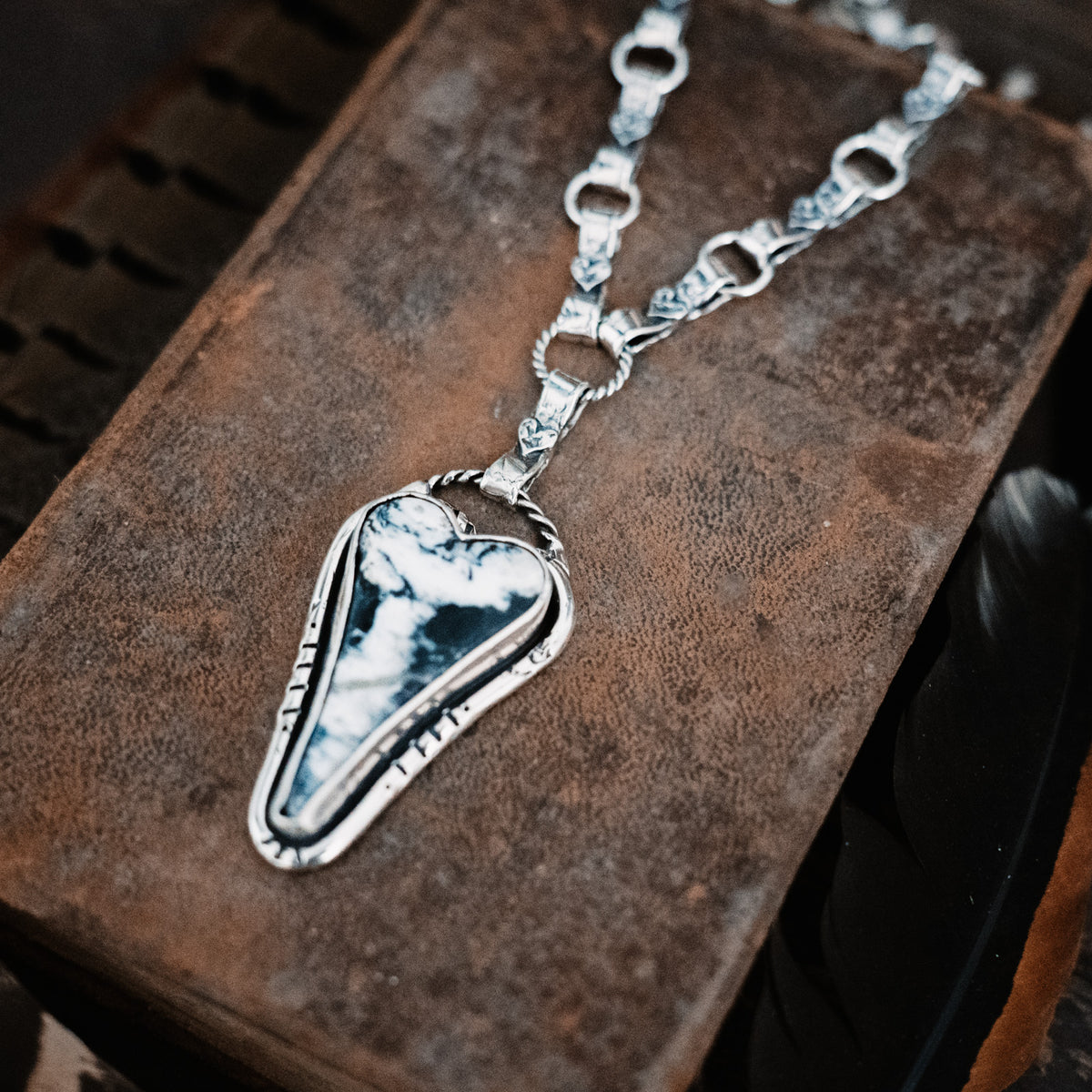 Honor Your Heart White Buffalo Necklace