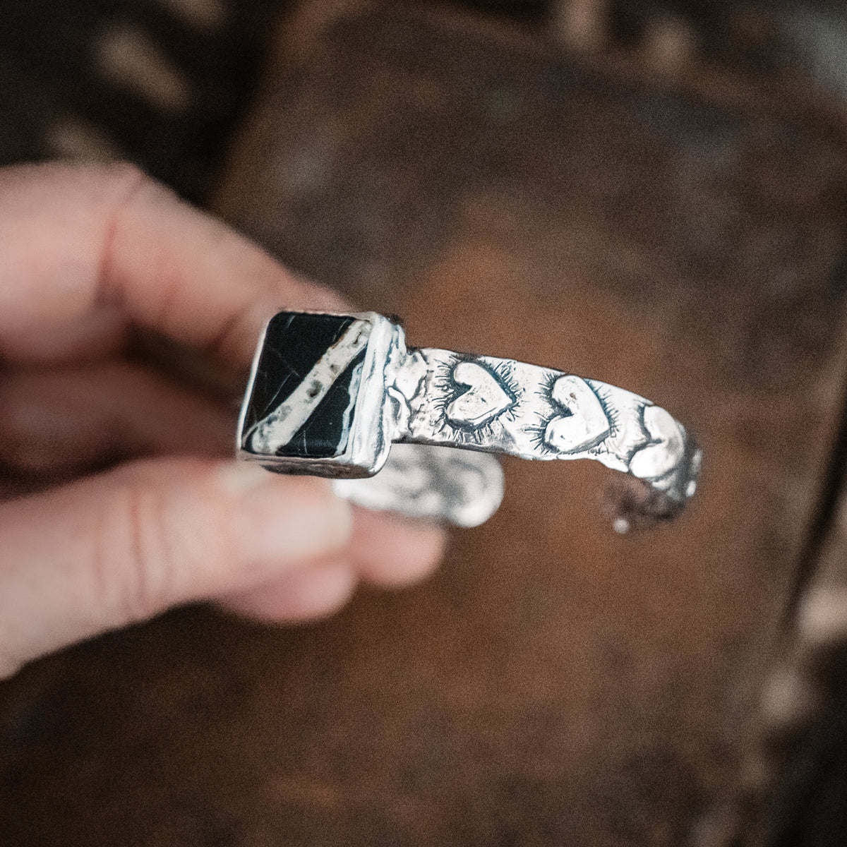 Hope is the thing with Feathers White Buffalo Cuff