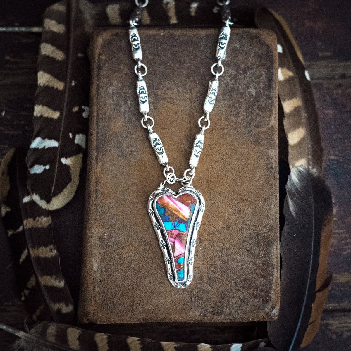 Hope Lives Here Confetti Turquoise Necklace