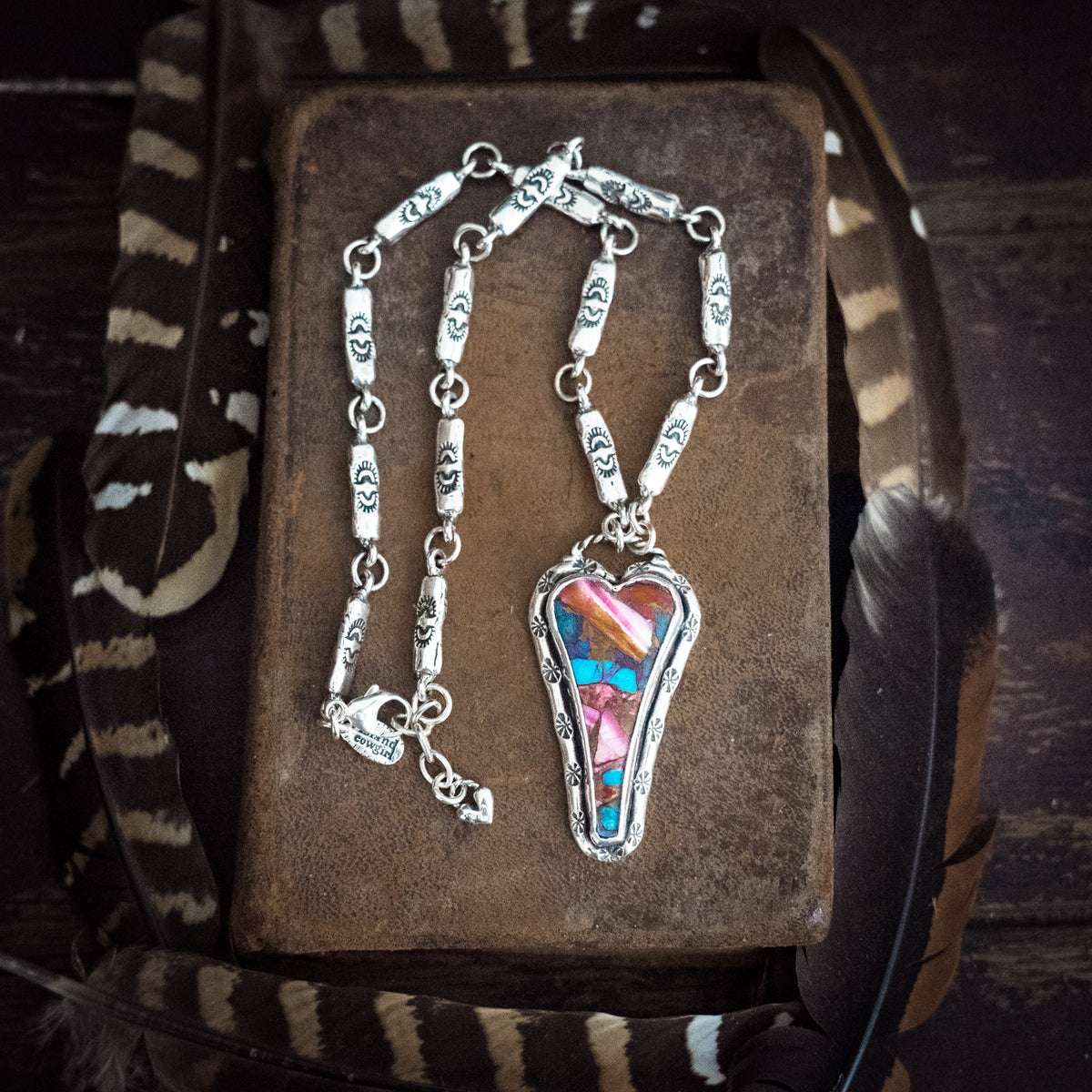 Hope Lives Here Confetti Turquoise Necklace