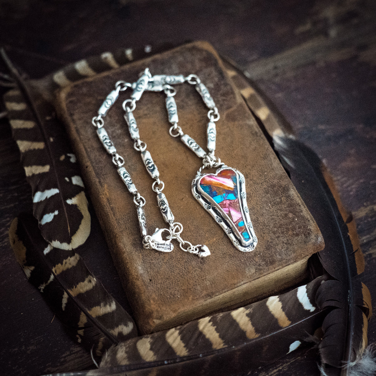 Hope Lives Here Confetti Turquoise Necklace