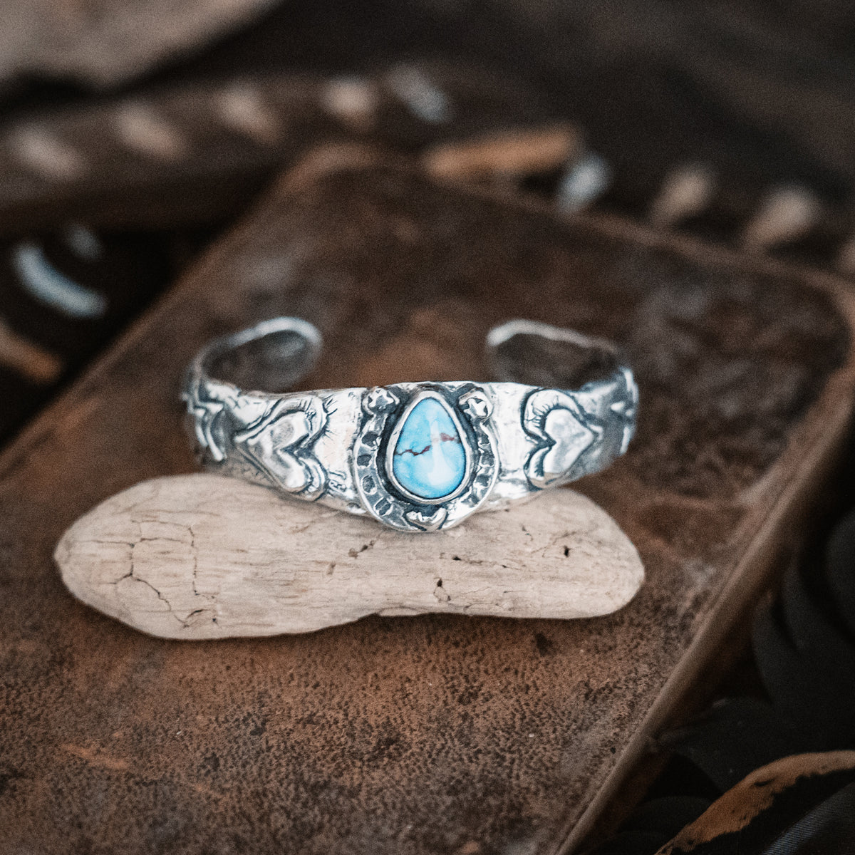 Protect This Cowgirl Golden Hills Lavender Turquoise Cuff