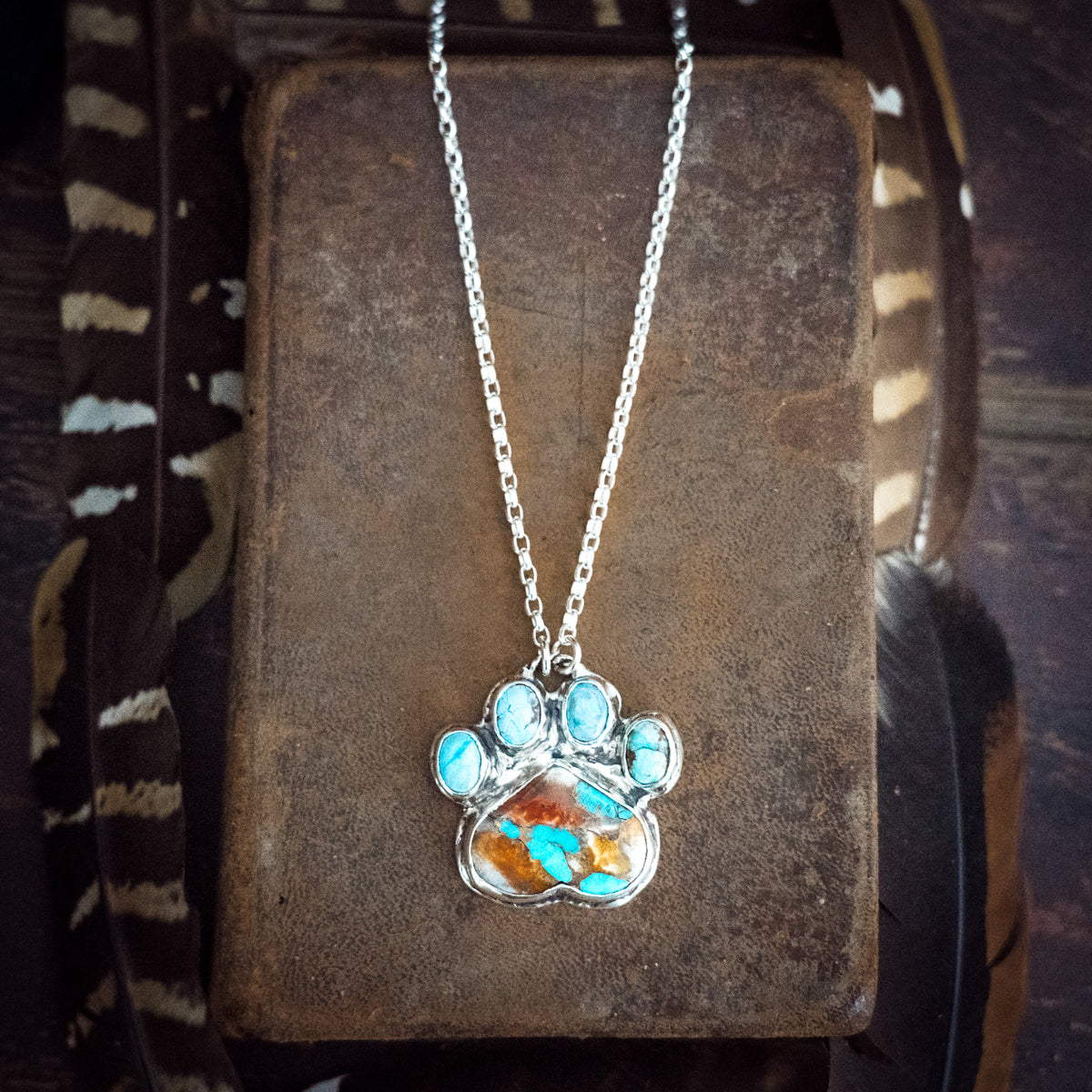 I Love My Dawg Turquoise Necklace