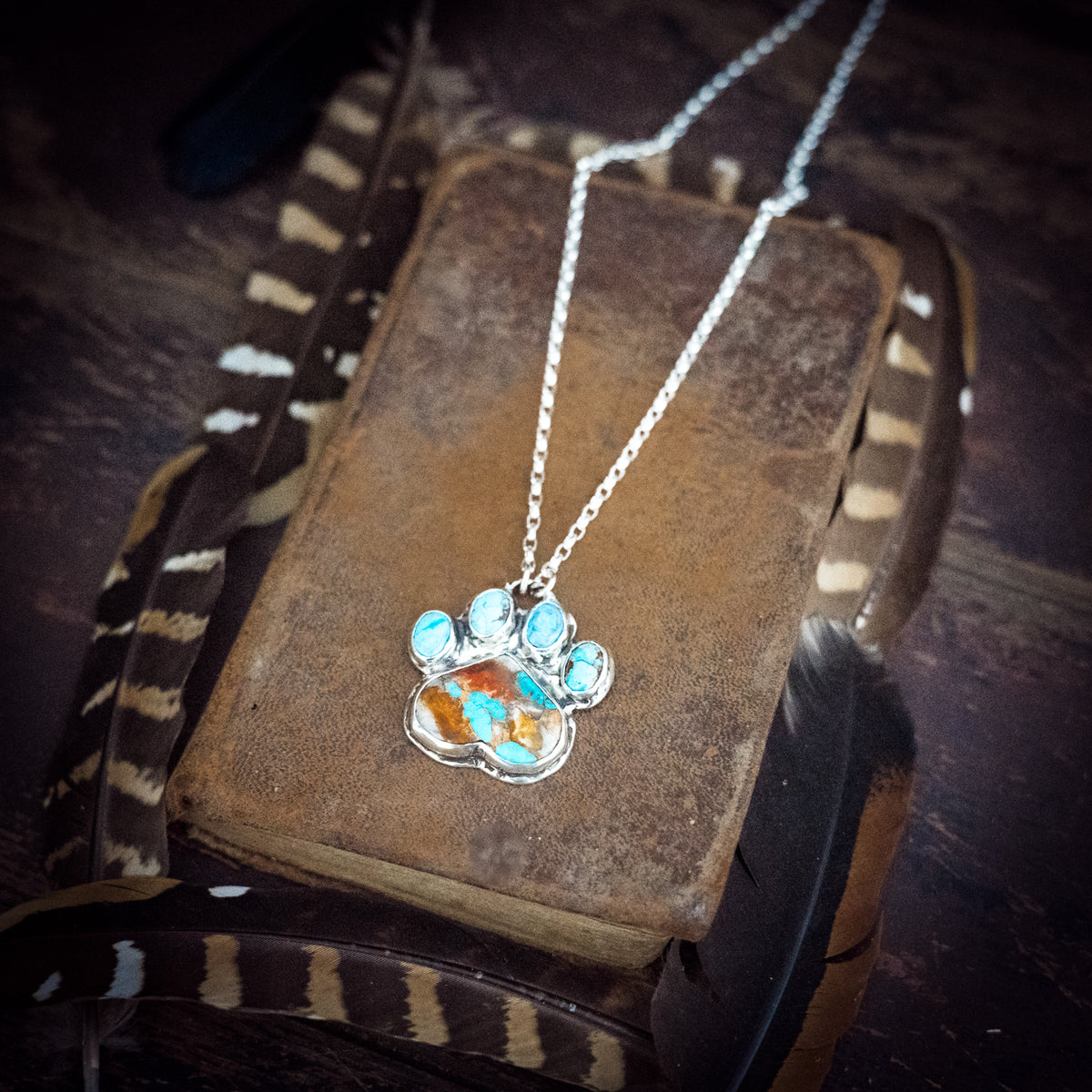 I Love My Dawg Turquoise Necklace