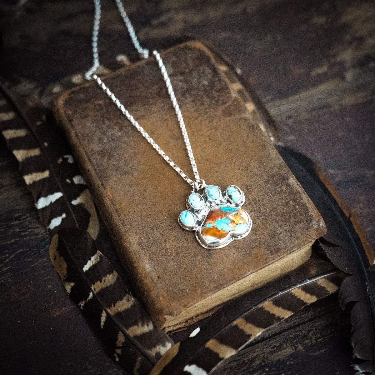 I Love My Dawg Turquoise Necklace