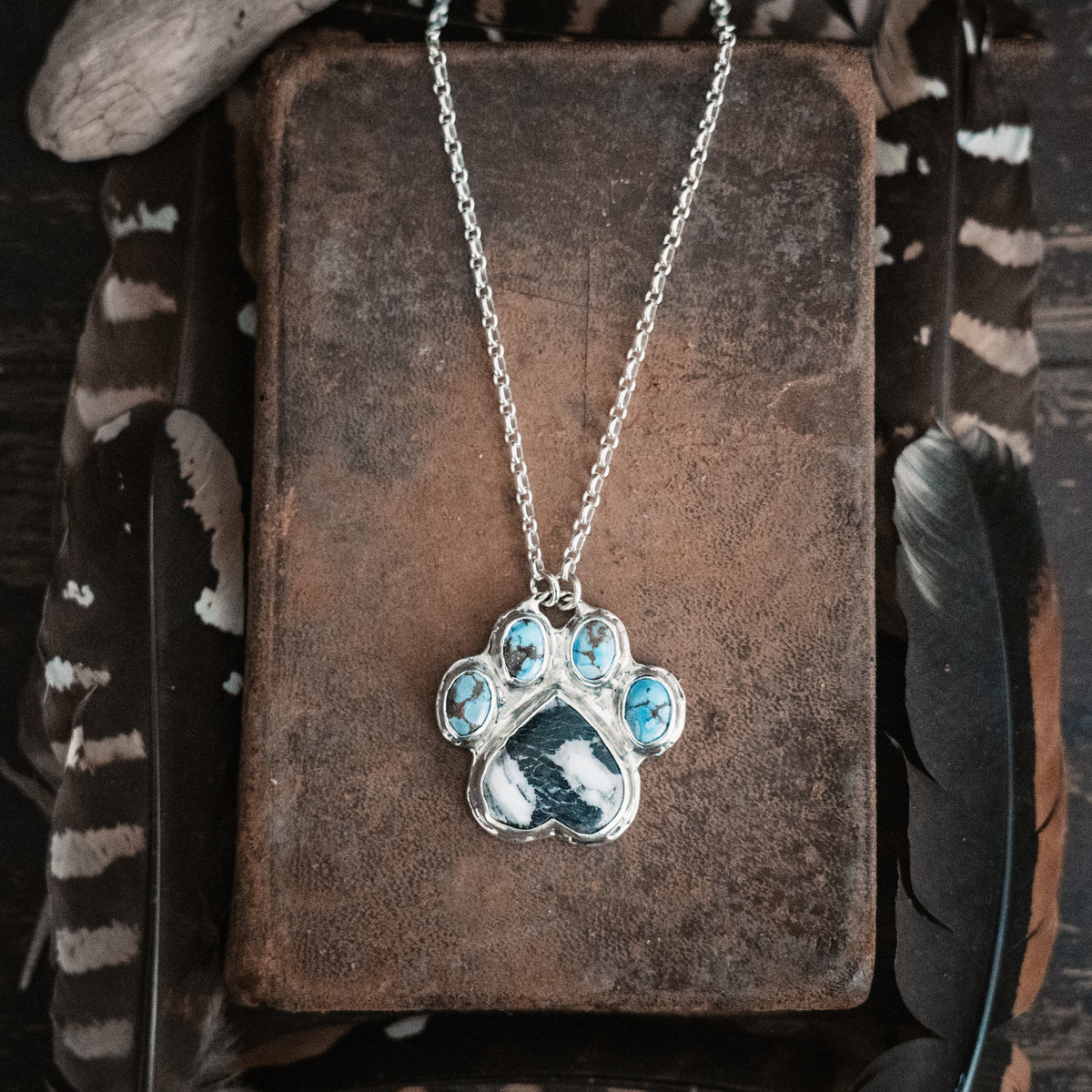 I Love My Dawg Turquoise Necklace