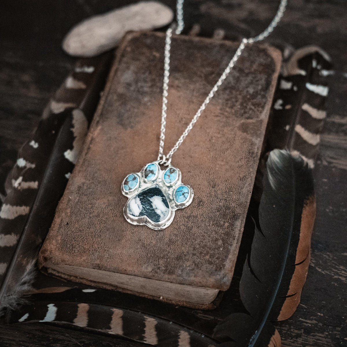 I Love My Dawg Turquoise Necklace