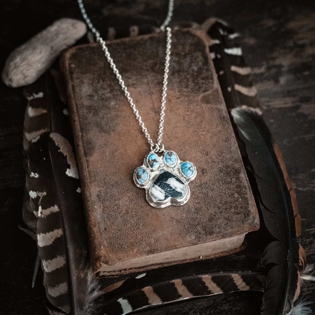 I Love My Dawg Turquoise Necklace