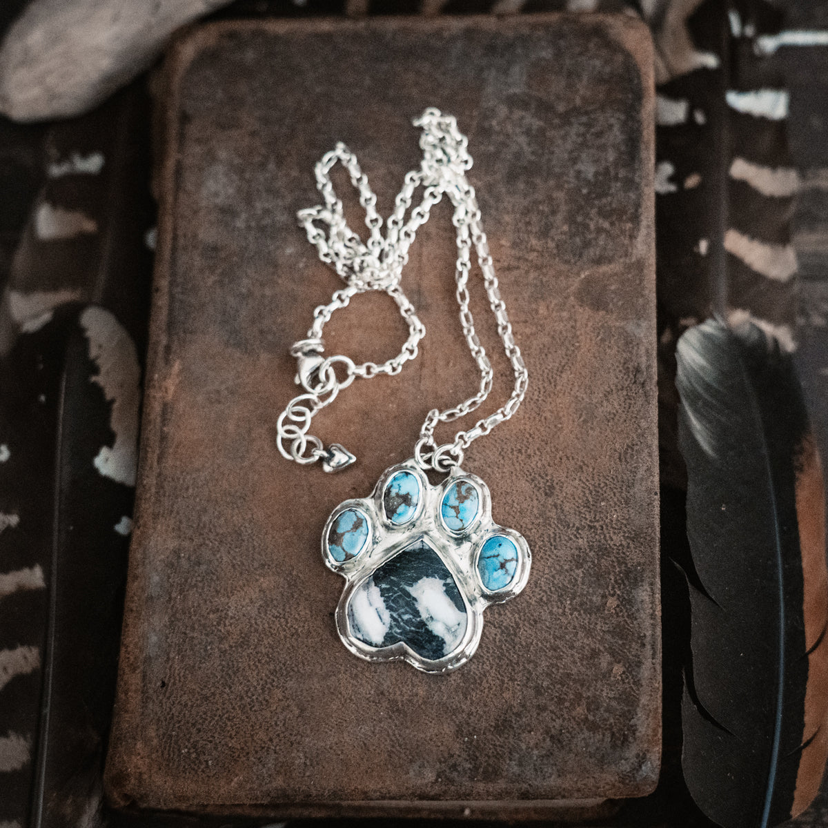 I Love My Dawg Turquoise Necklace