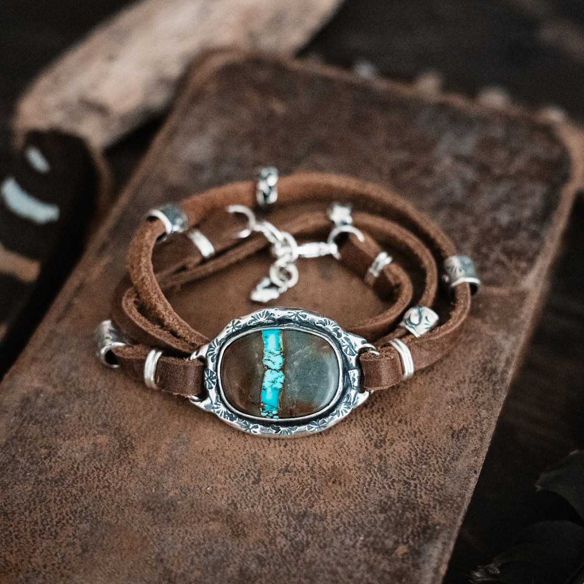 Inner Light Ribbon Turquoise Wrap Bracelet