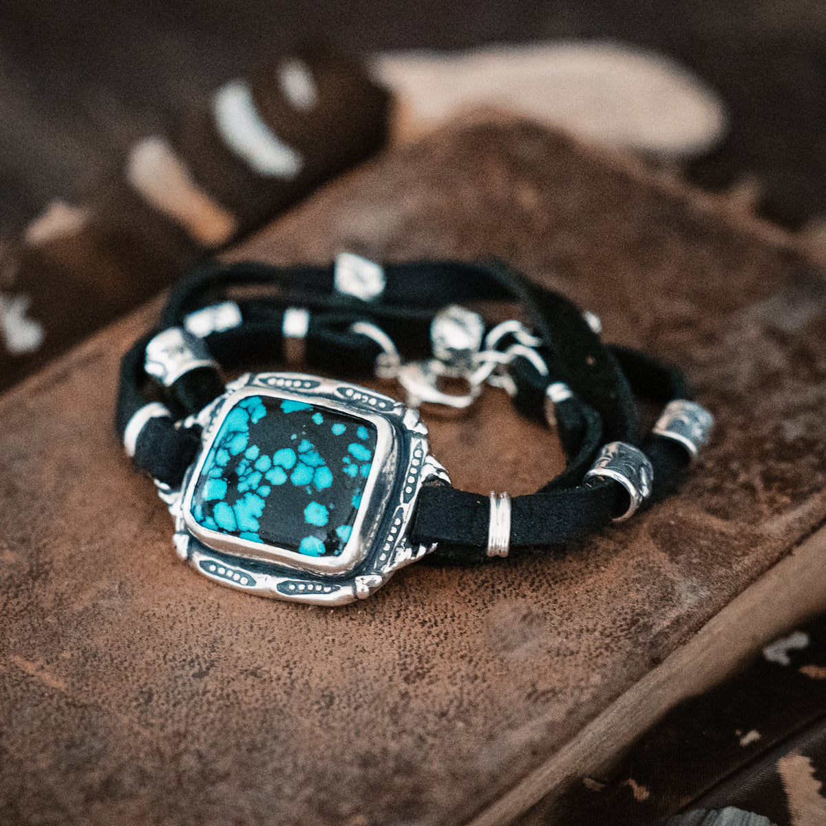Into the Blue Cloud Mountain Turquoise Wrap Bracelet