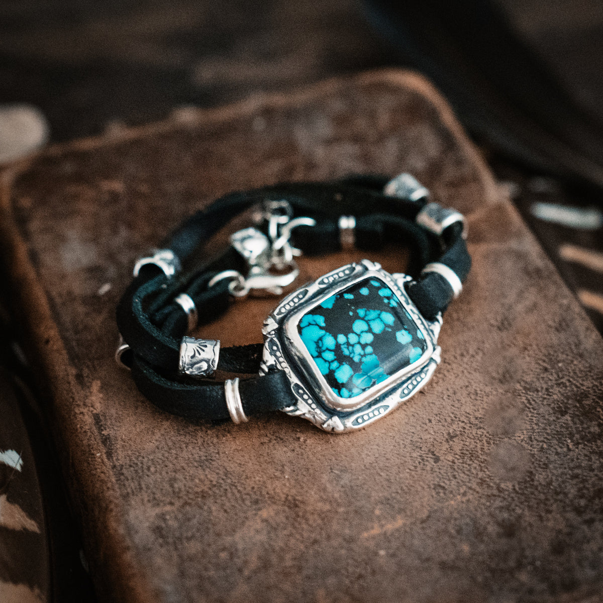 Into the Blue Cloud Mountain Turquoise Wrap Bracelet