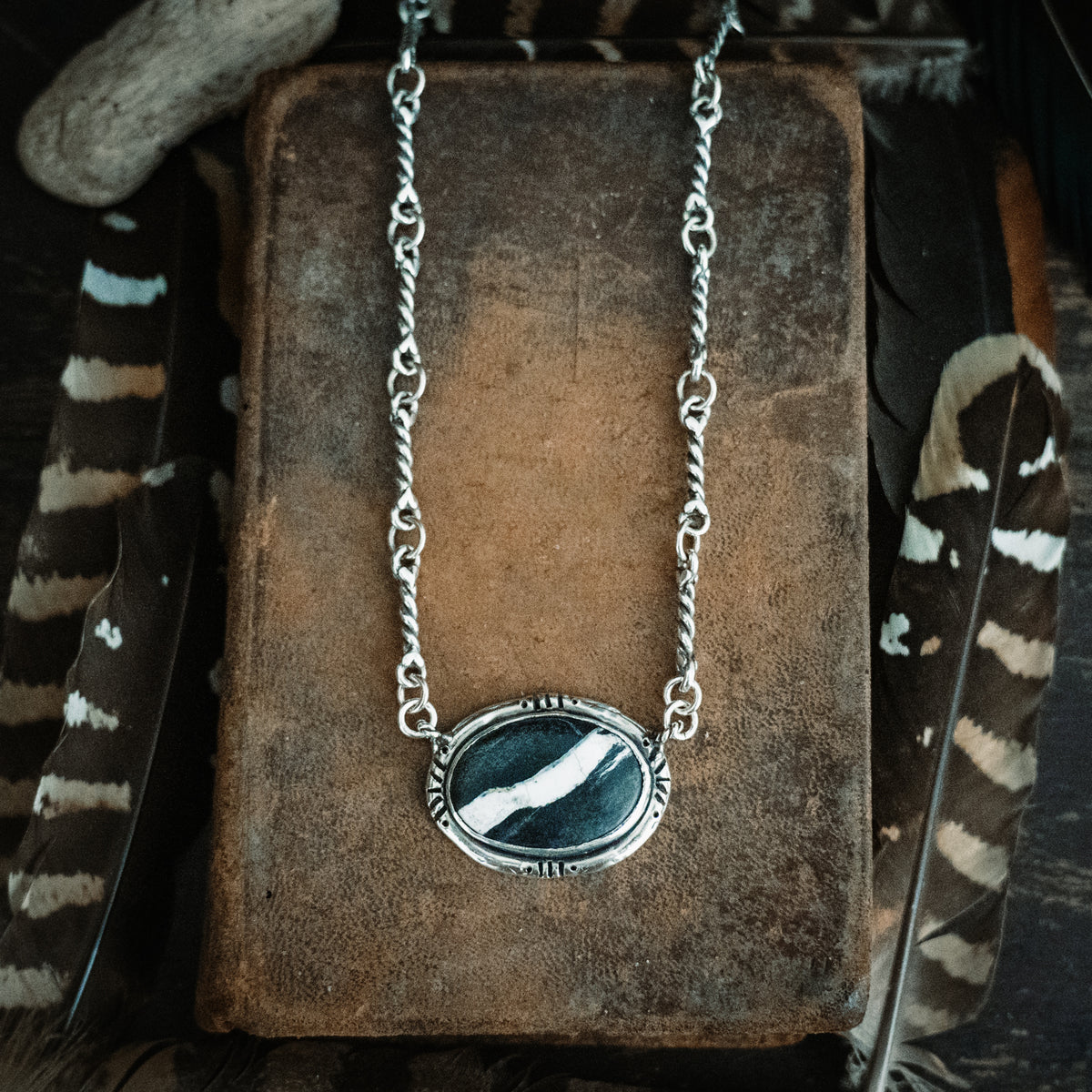 Kind Heart Brave Soul White Buffalo Necklace