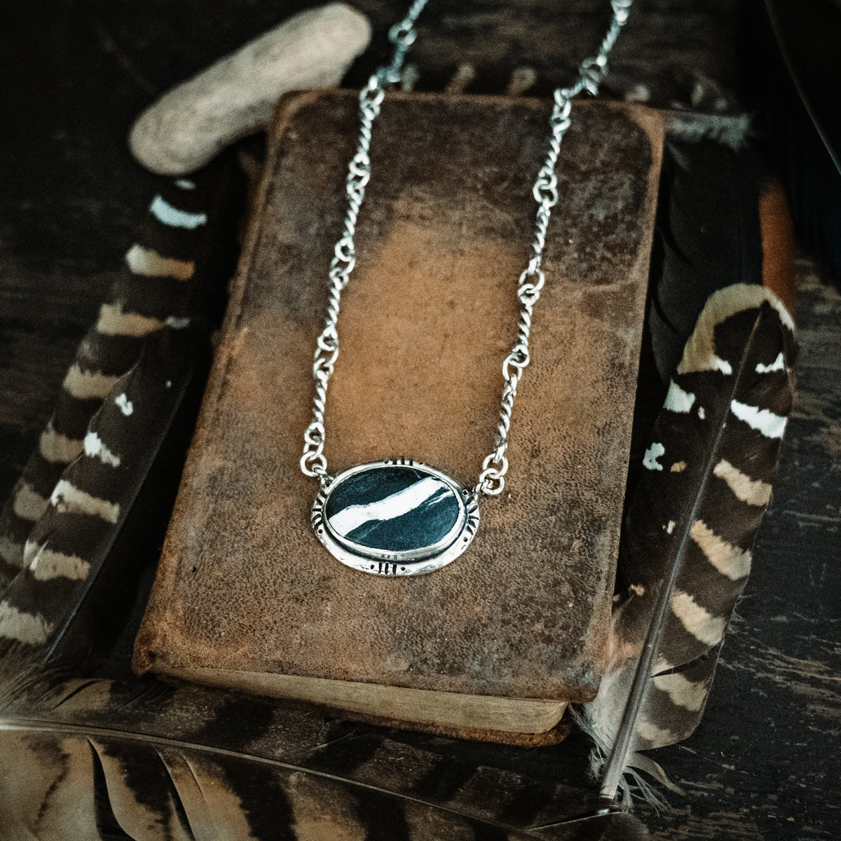 Kind Heart Brave Soul White Buffalo Necklace